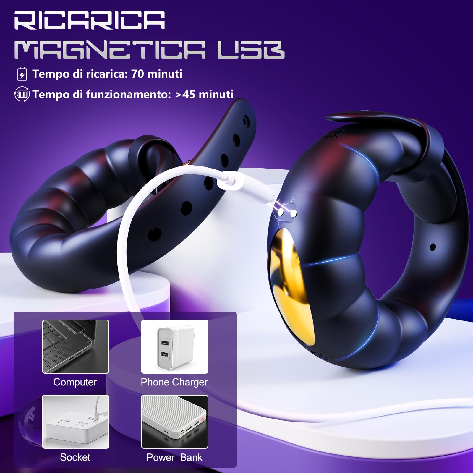 Anello Vibrante per Lei e Lui Sex Toys Uomo -Sexytoysys Coppia con App 10 Modalità Vibrazione & Fibbia Regolabile,Vibratore Clitoride Anello Pene Cock Ring Giochi Erotiici Coppie Sexytoysys Uomo Donna