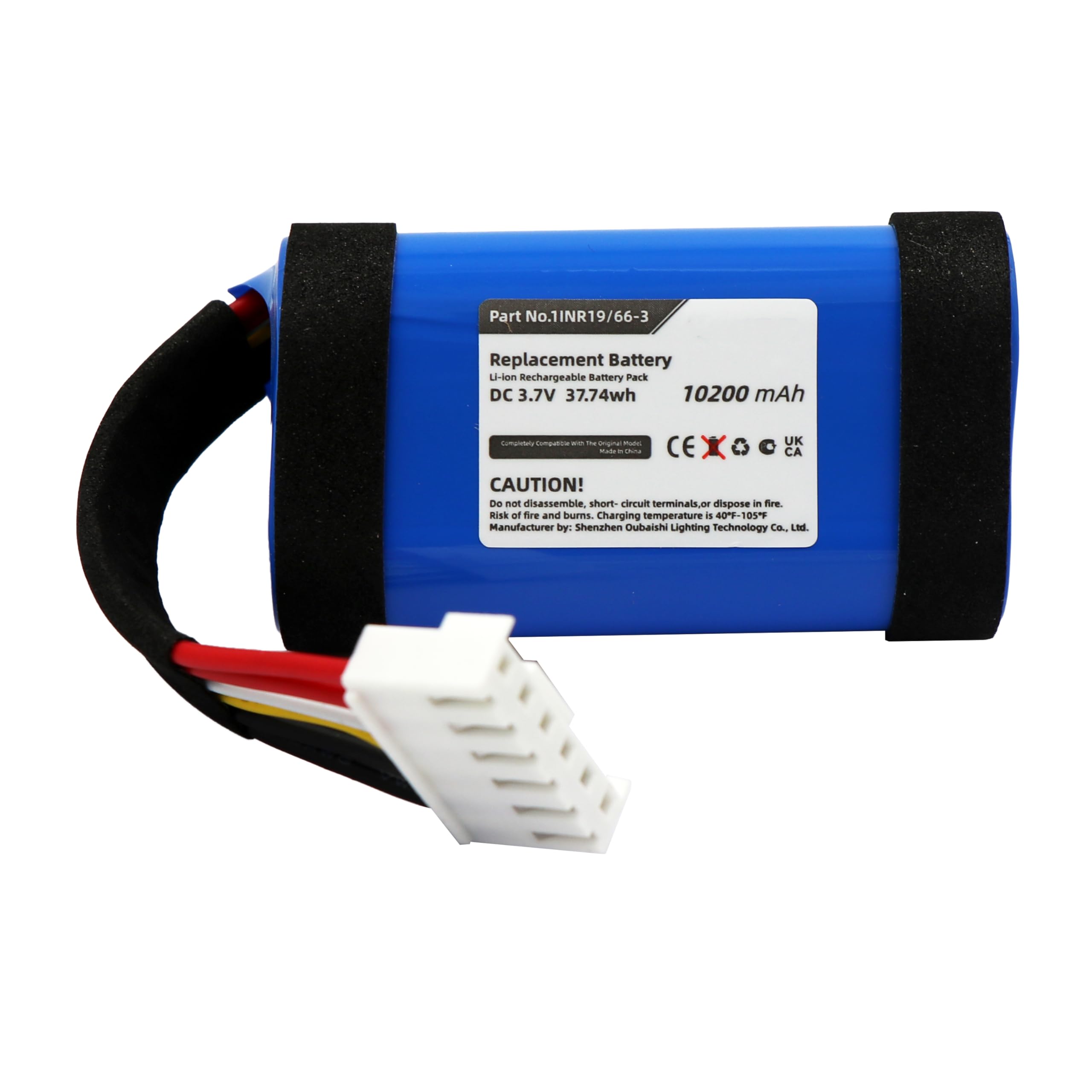 Replacement Battery for JBL Charge 4 4J 4BLK JBLCHARGE4BLUAM,fits ID998 1INR19/66-3 SUN-INTE-118,10200mAh