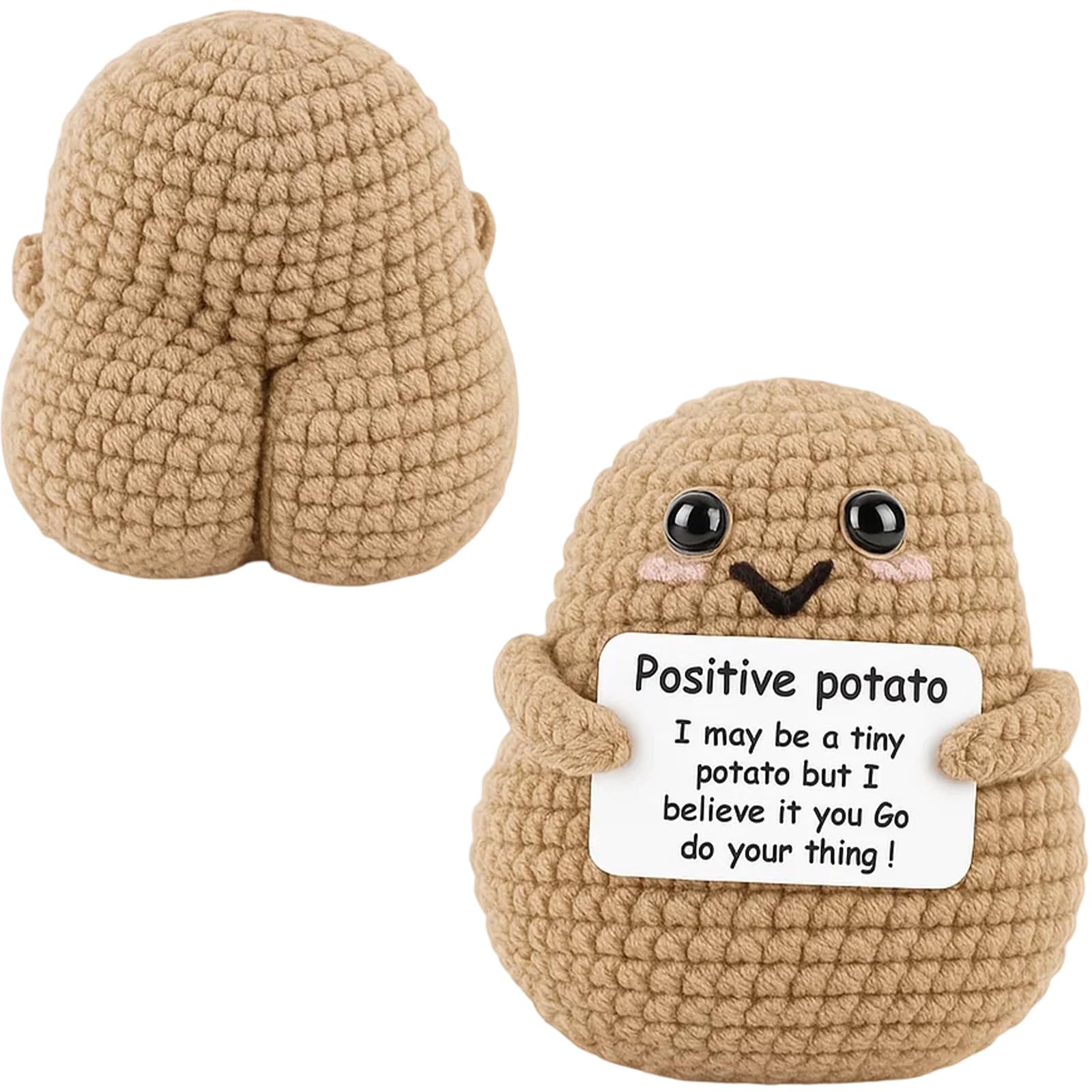 Emotional Support Potato,Potato Gift with Encouragement Card, with Positive and Uplifting Significance