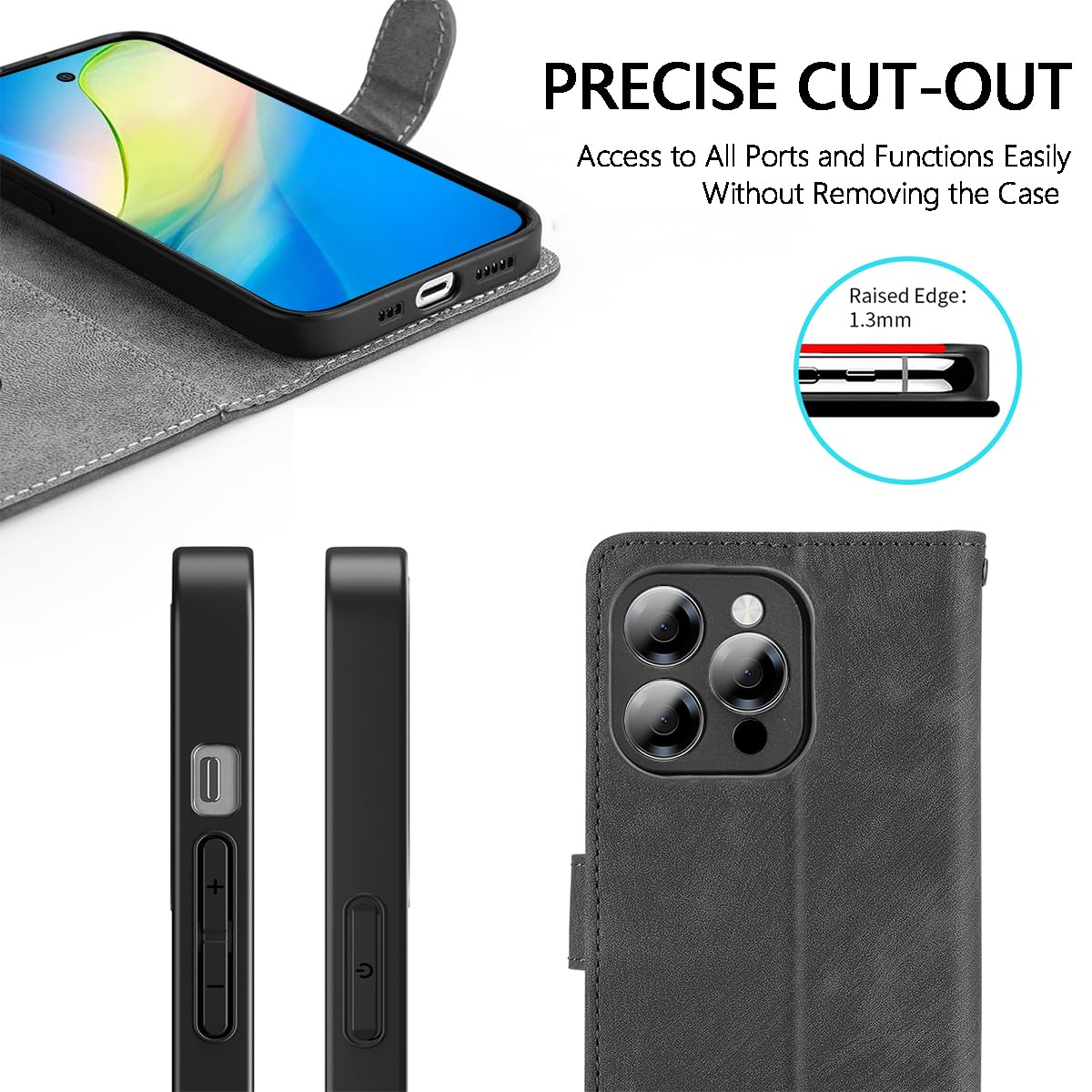 Housse étui Pour DOOGEE S80 (2018) - Cuir Synthétique Noir - Fermeture Magnétique