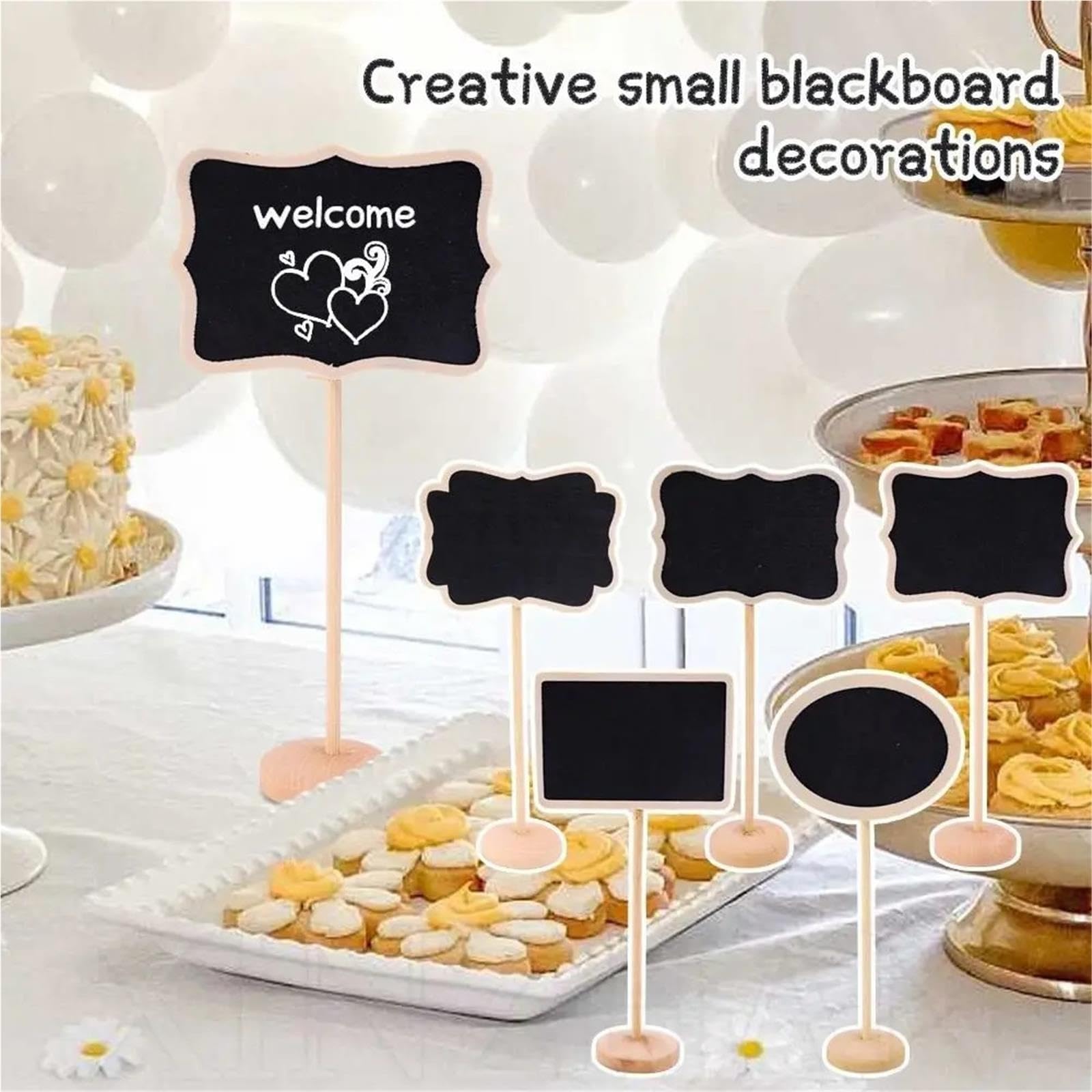 Mini Ardoise Tableau d'affichage en bois 10 pièces