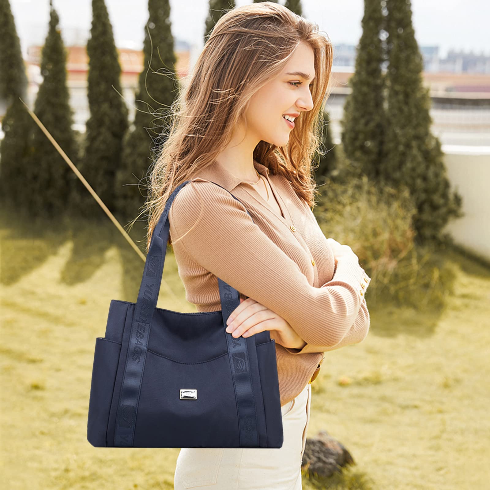 NICOLE & DORIS Grand Sac Femme Fourre Tout Mode Sac à Main Bandoulière Multi-Poches Sac Epaule Léger Sac Cabas Décontractés Sac Shopping Sac Voyage