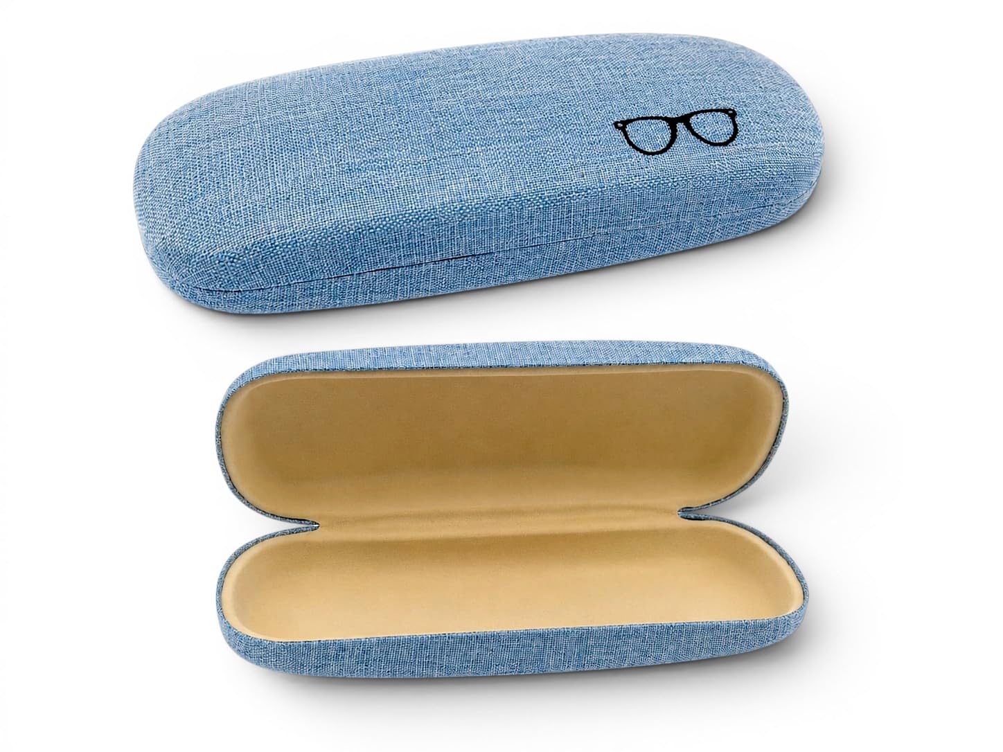 oku 1 Hard Eyeglasses Case for Men & Women | Portable Glasses Storage Box | Protective Spectacle & Sunglasses Case | Lightweight Travel Eyewear Holder (Sky Blue)-picture-0