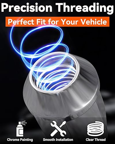 Miniatura 5 de YIZBAP Tuercas de llanta de 12 x 20, 20 tuercas cromadas 12-20 de extremo cerrado, hexagonales de 34 pulgadas de alto para Bronco Mustang Cherokee y