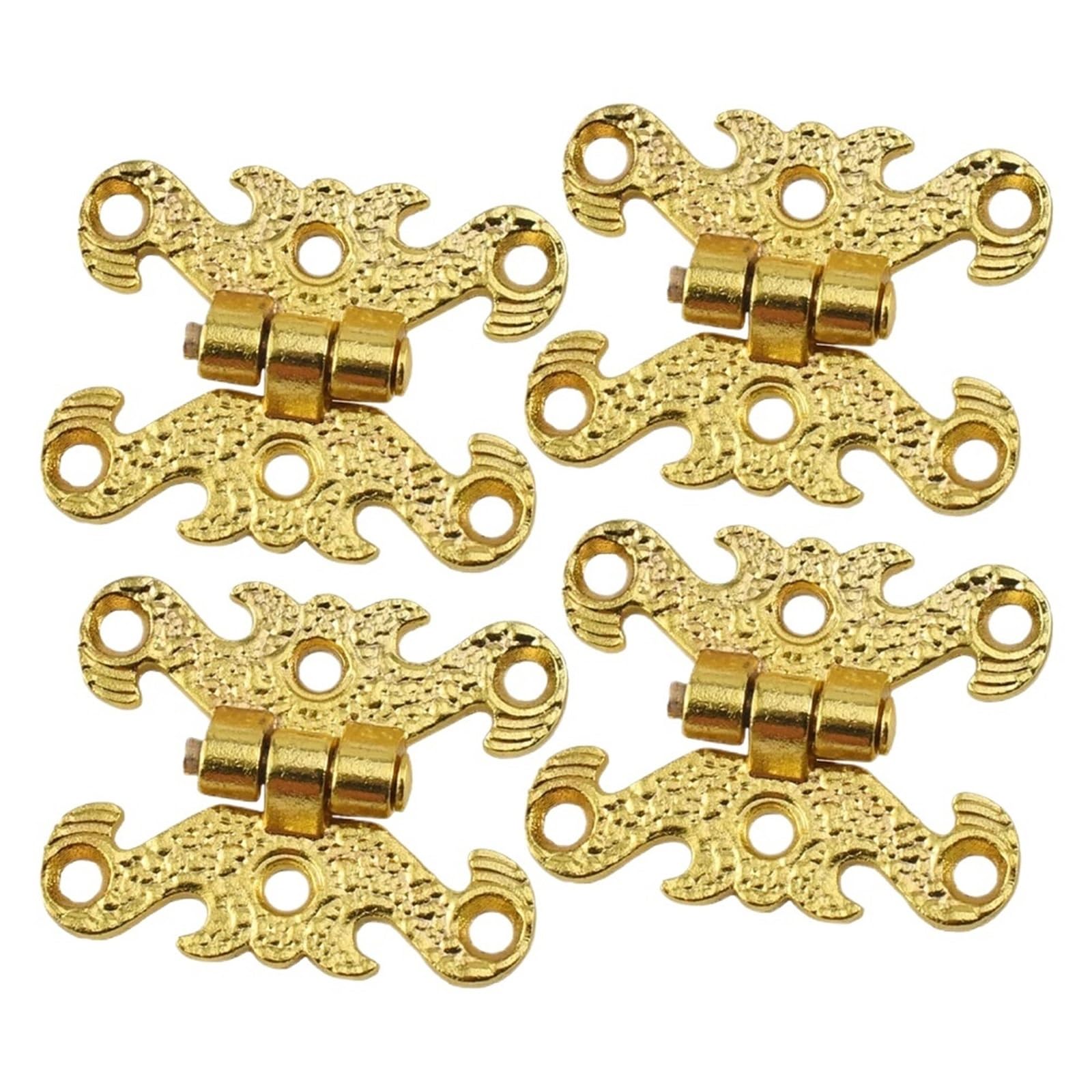 4pcs Box Hinges with Screws Zinc Alloy Material Hinge