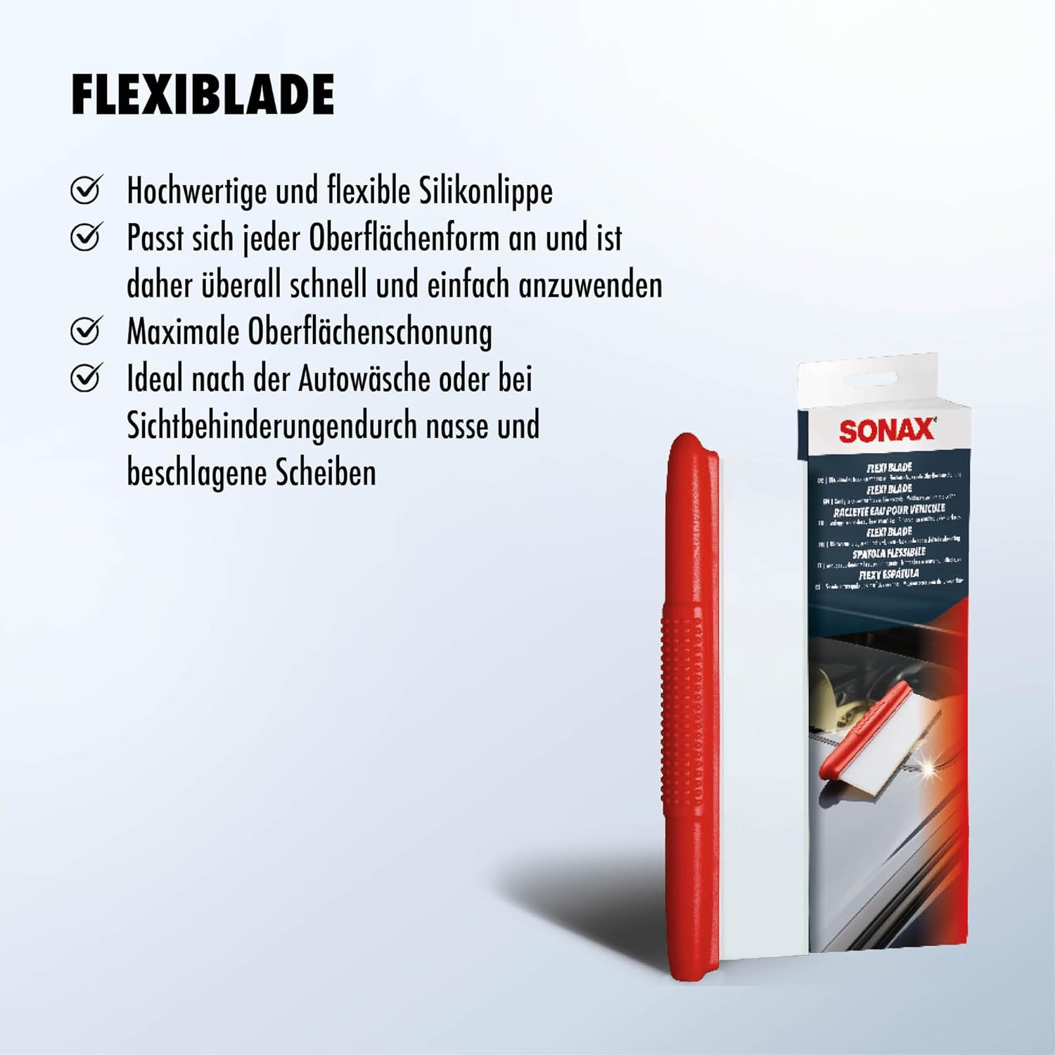 SONAX FlexiBlade Silikon-Abzieher zur schnellen Lacktrocknung – Vorschau 2
