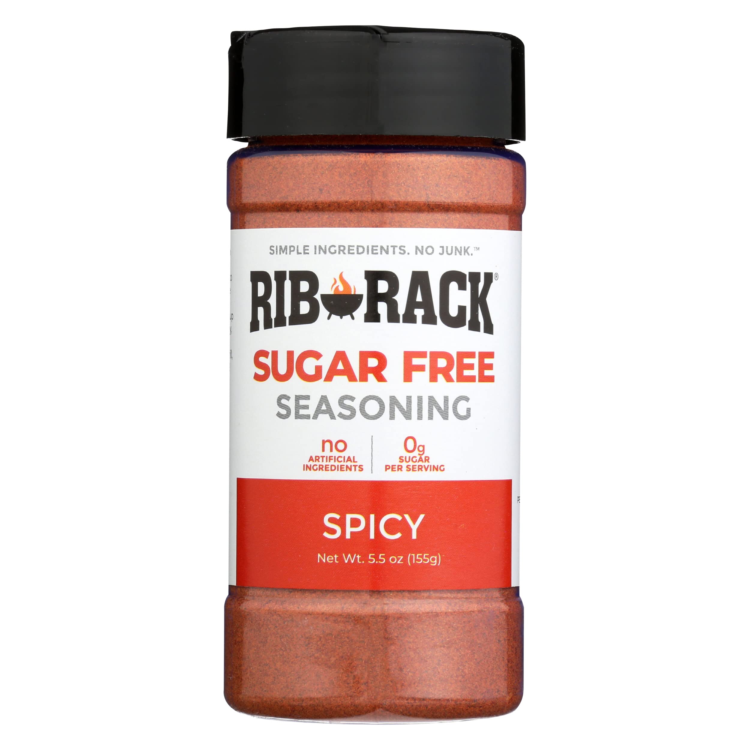 Rib Rack Seasoning, Spicy, Sugar Free, 5.5 Oz (Pack of 6)