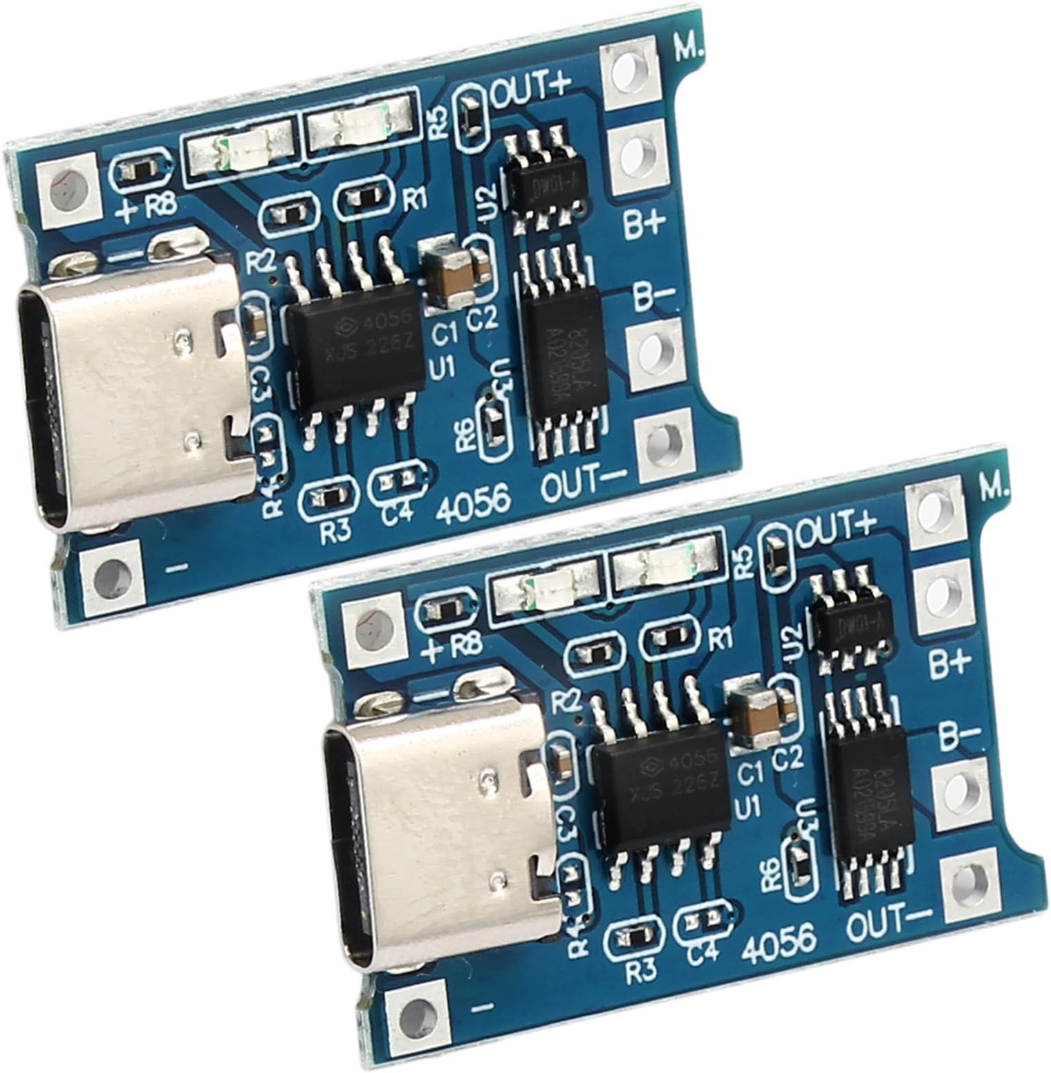 10 Pcs TP4056 Charging Module, 5V 1A Type C USB 18650 Lithium Battery Charger Board with Protection, Type C Interface for Battery Charging Tech Enthusiasts