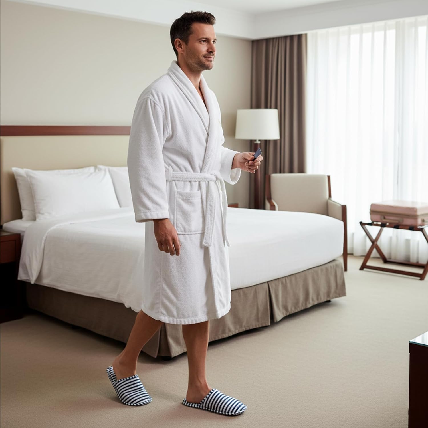 Foldable Travel slippers, Soft Foldable slippers for Women, Lightweight Travel Slippers foldable, Blue 5-10 Size - Image 3