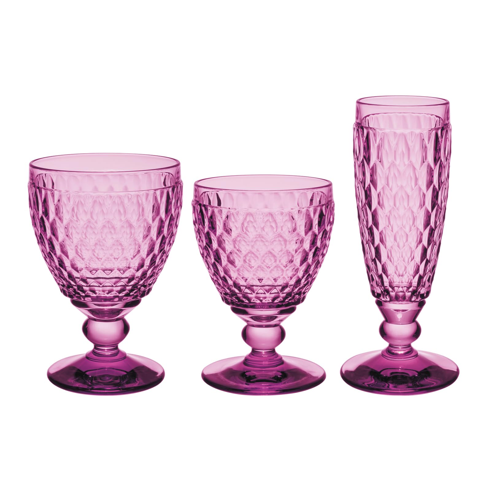 Villeroy & Boch Boston Berry Gläser-Set 12-teilig | Rotweingläser (310 ml), Weißweingläser (230 ml) und Sektgläser (145 ml) für 4 Personen | Kristallglas | Spülmaschinengeeignet
