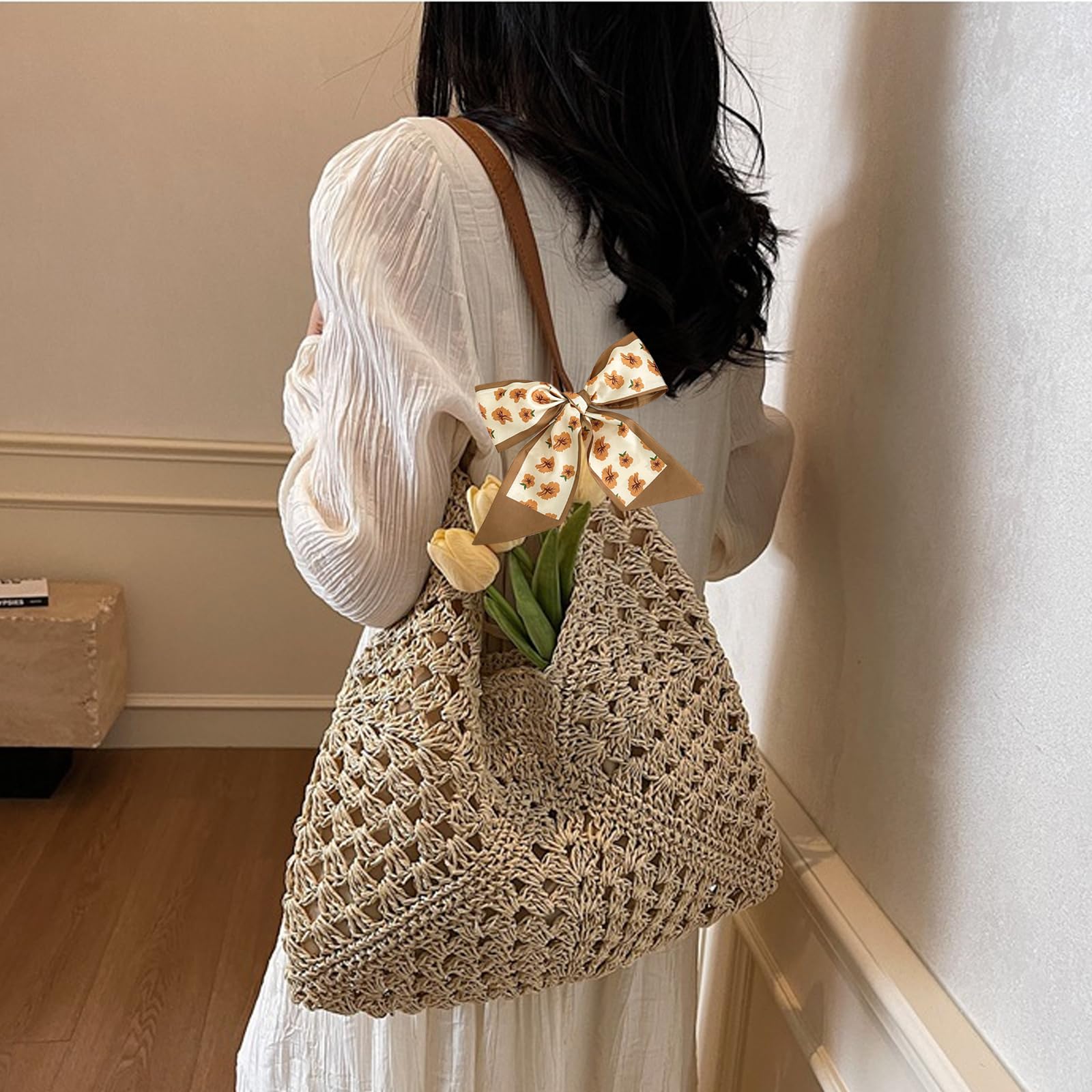 Sacs à Bandoulière En Paille Pour Femmes, Tissage En Rotin, Sac à Main D'été Pour La Plage