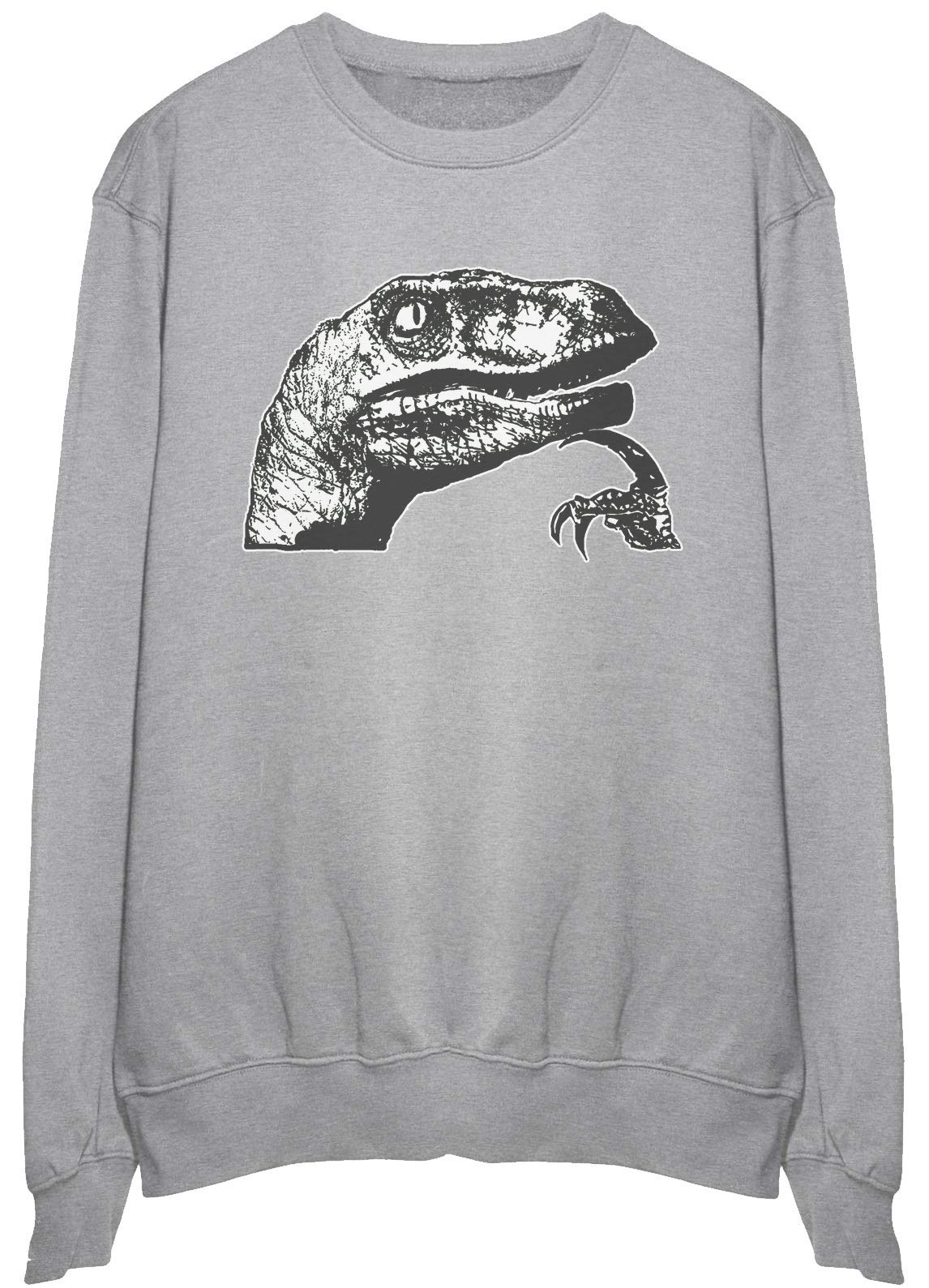 Sweatshirt Dinosaur Thinking pullover large pour éviter le froid avec style - 3