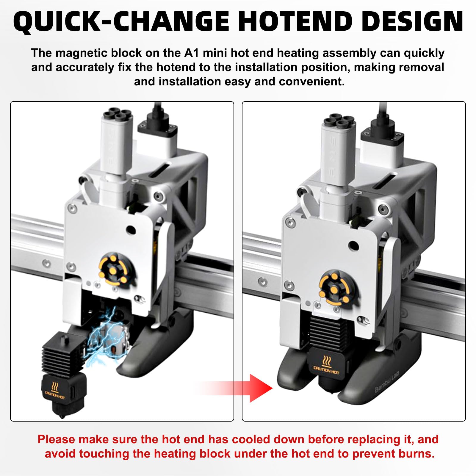 Hossom 2 Stück Hotend Kit für Bambu Lab A1 / A1 Mini