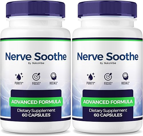 NerveSoothe - Suplemento de salud nerviosa prémium con ingredientes naturales, alivio nervioso para mayor comodidad, función de señal y cuidado