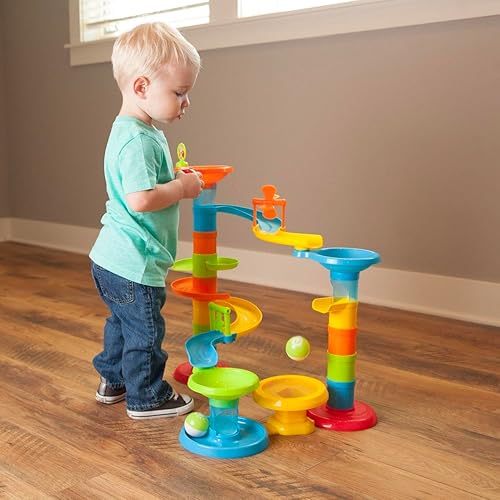 Miniatura 2 de Fat Brain Toys Torre Roll & Bounce - Carrera de pelota para principiantes para niños pequeños y niños