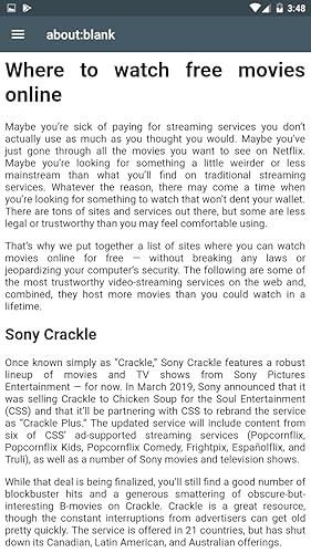 Where to watch free movies online