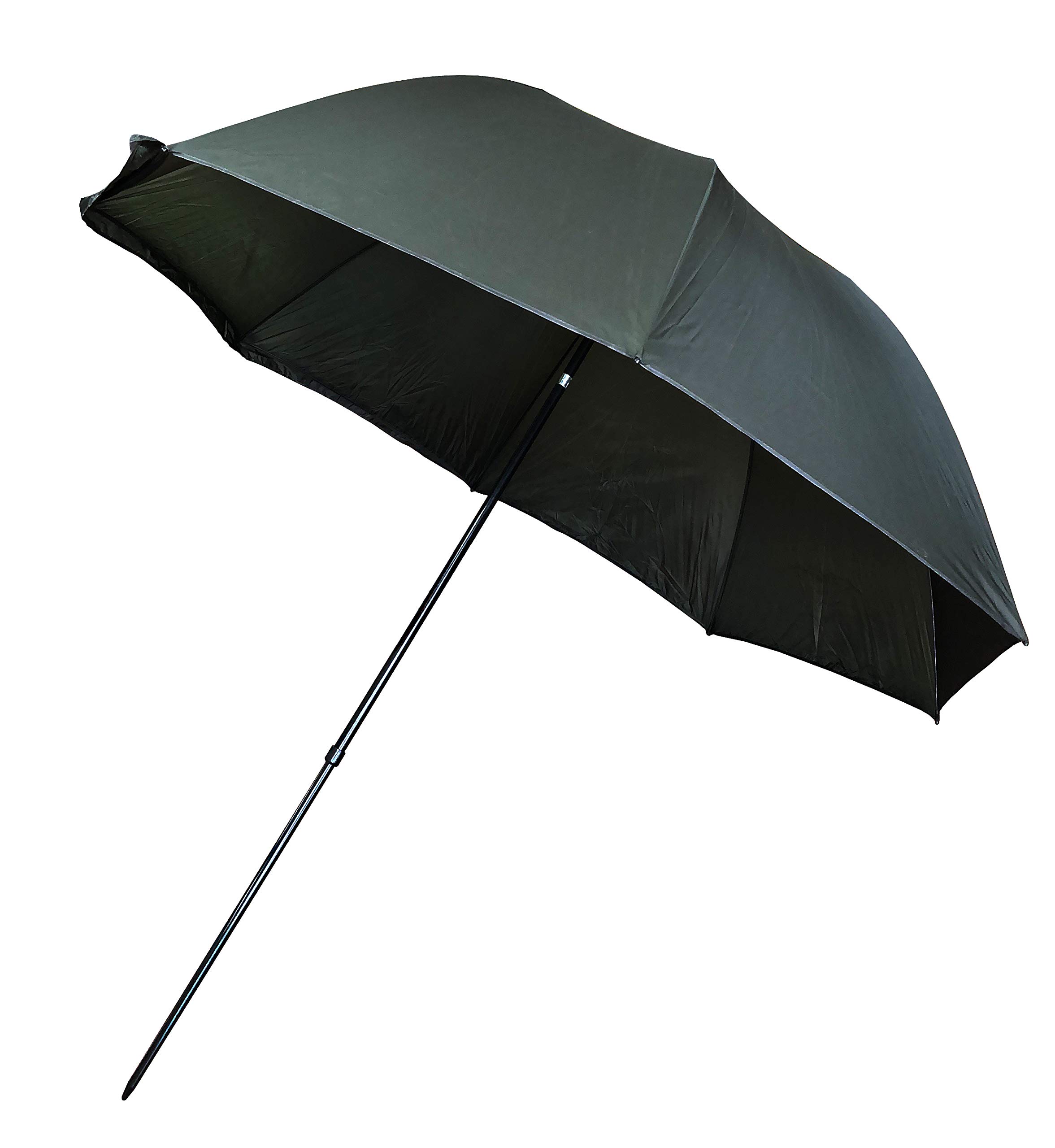 Paraguas de pesca de 2,5 m, impermeable, altura ajustable, 1 m a 2 m, verde oscuro, con cremallera, paneles de visualización de PVC y bolsa de transporte [25-1271]