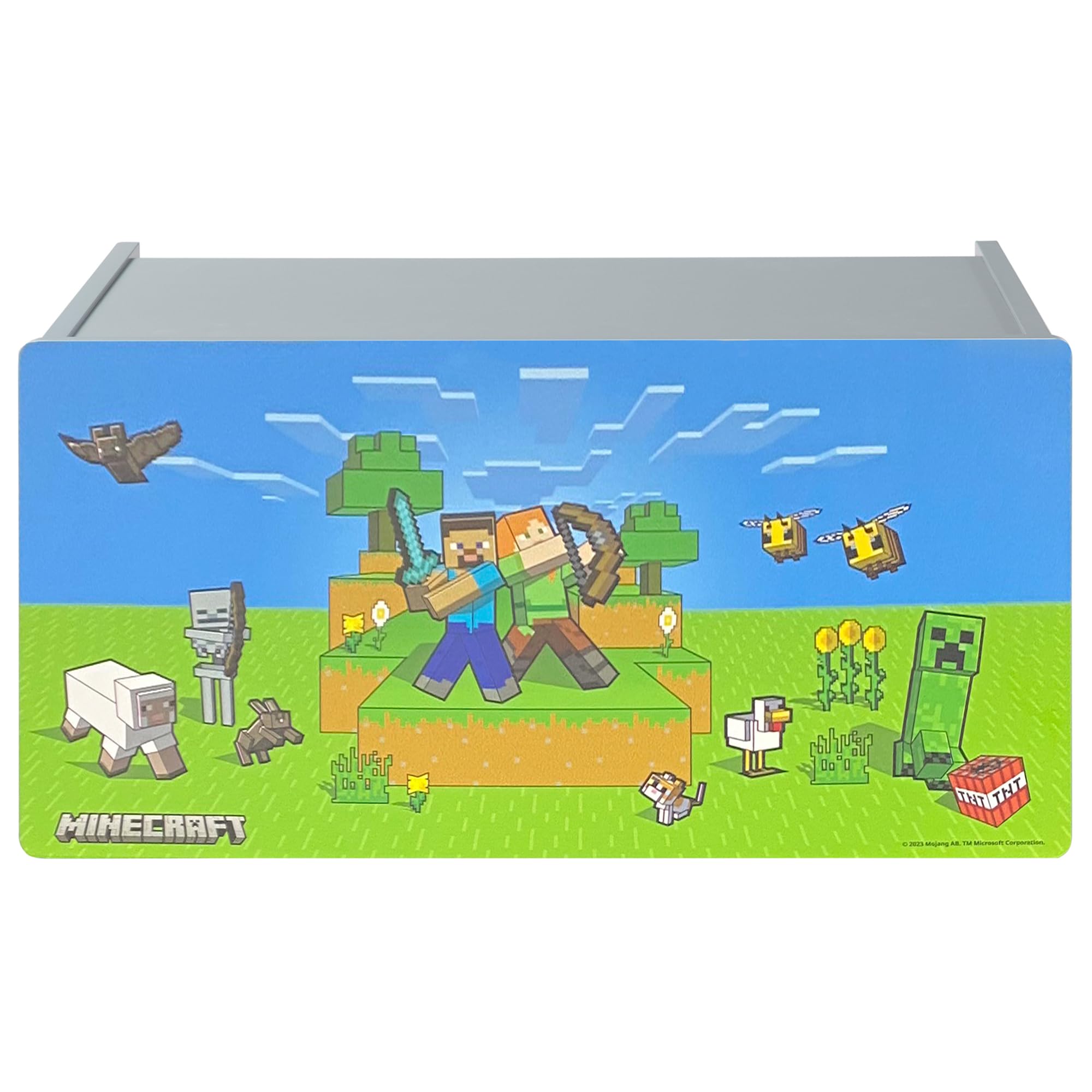MINECRAFT - Sitzbank, Truhe mit Stauraum und Klappe