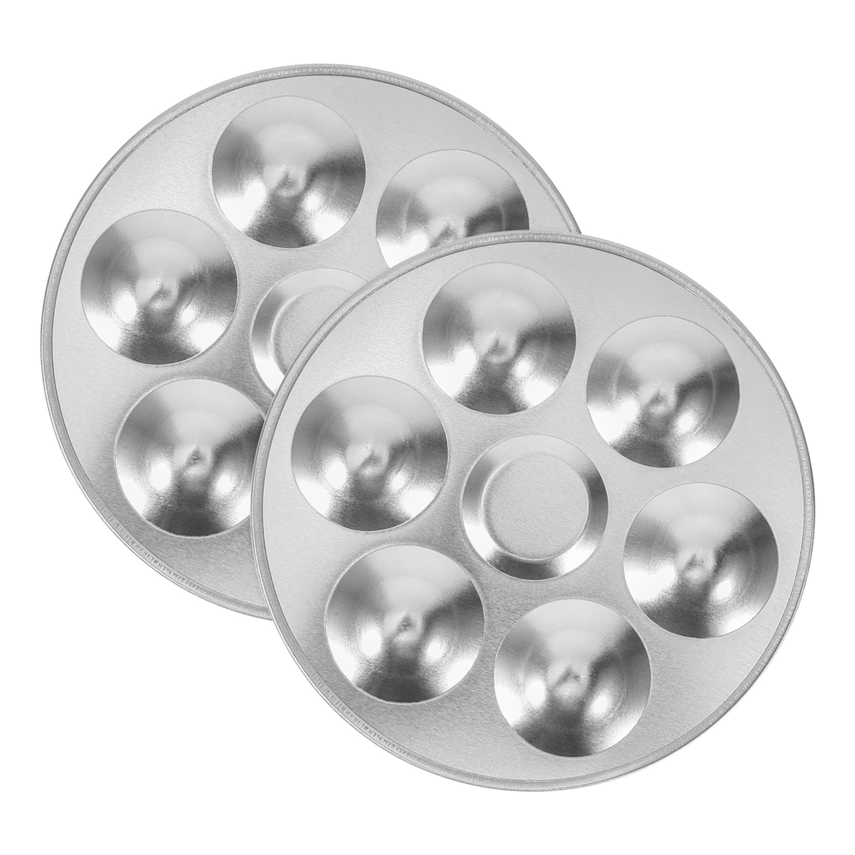 Gadpiparty 2Pcs Aluminum Painting Tray Durable Color Palette for Watercolor Gouache Mixing Convenient Art Supplies for Easy Transport Storage