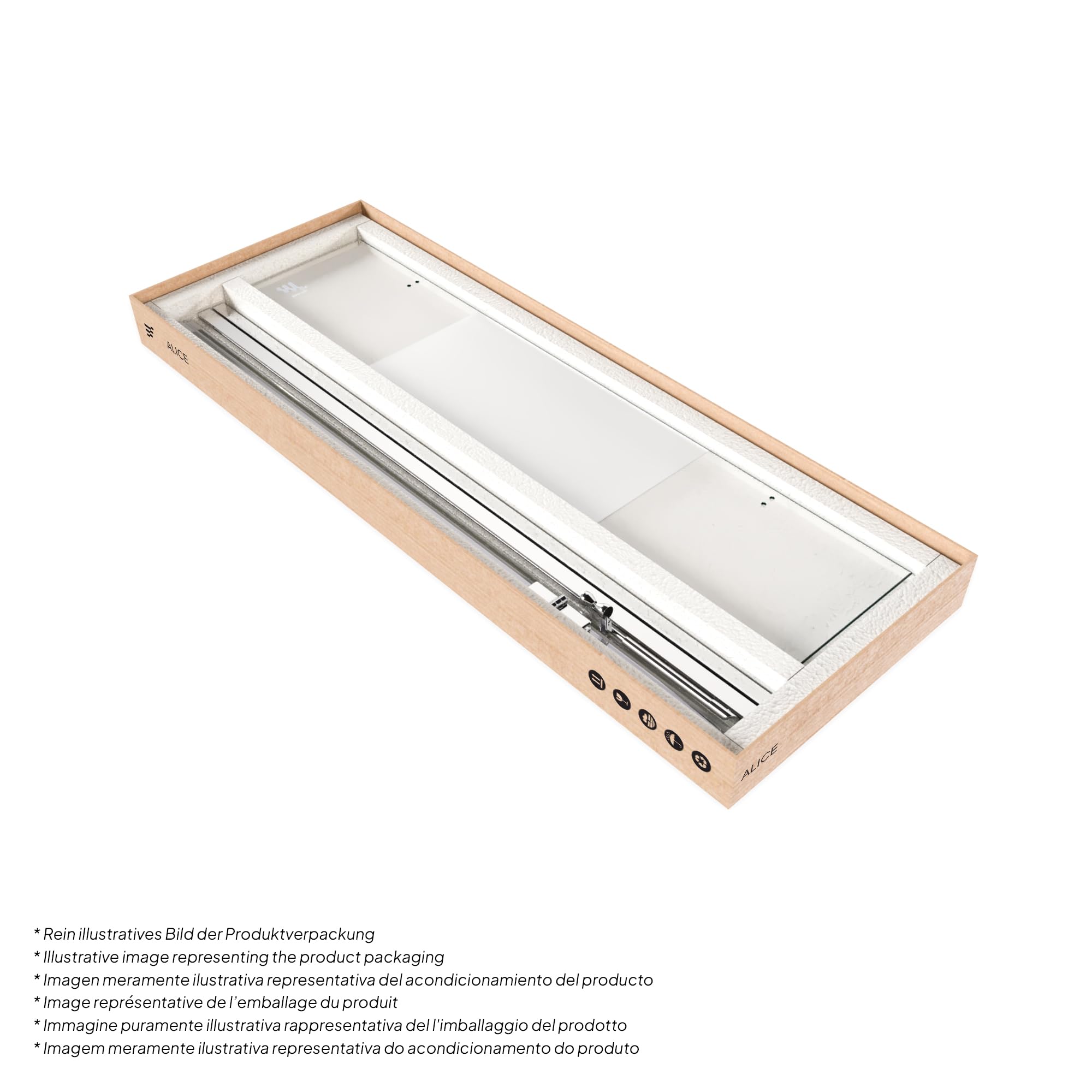 Mampara de Ducha Alice 75x95x180cm |NO REVERSIBLE| Puertas Abatibles, Ajuste 74,3-76,3x94,3-96,3cm|Perfiles cromados, Cristal Parcialmente Satinado 6mm