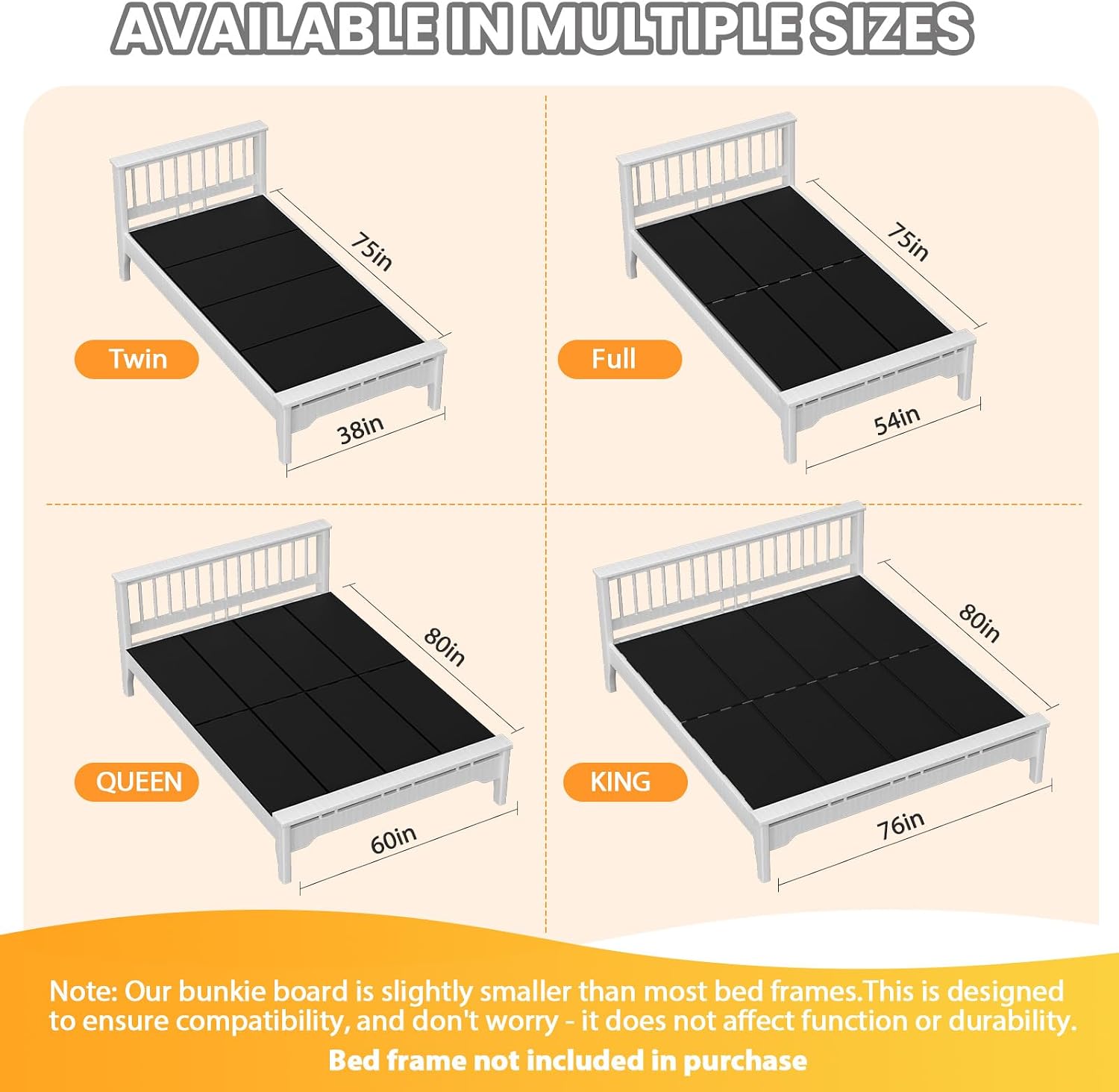 Bunkie Board Queen 10mm (80x 60),Bed Support Board