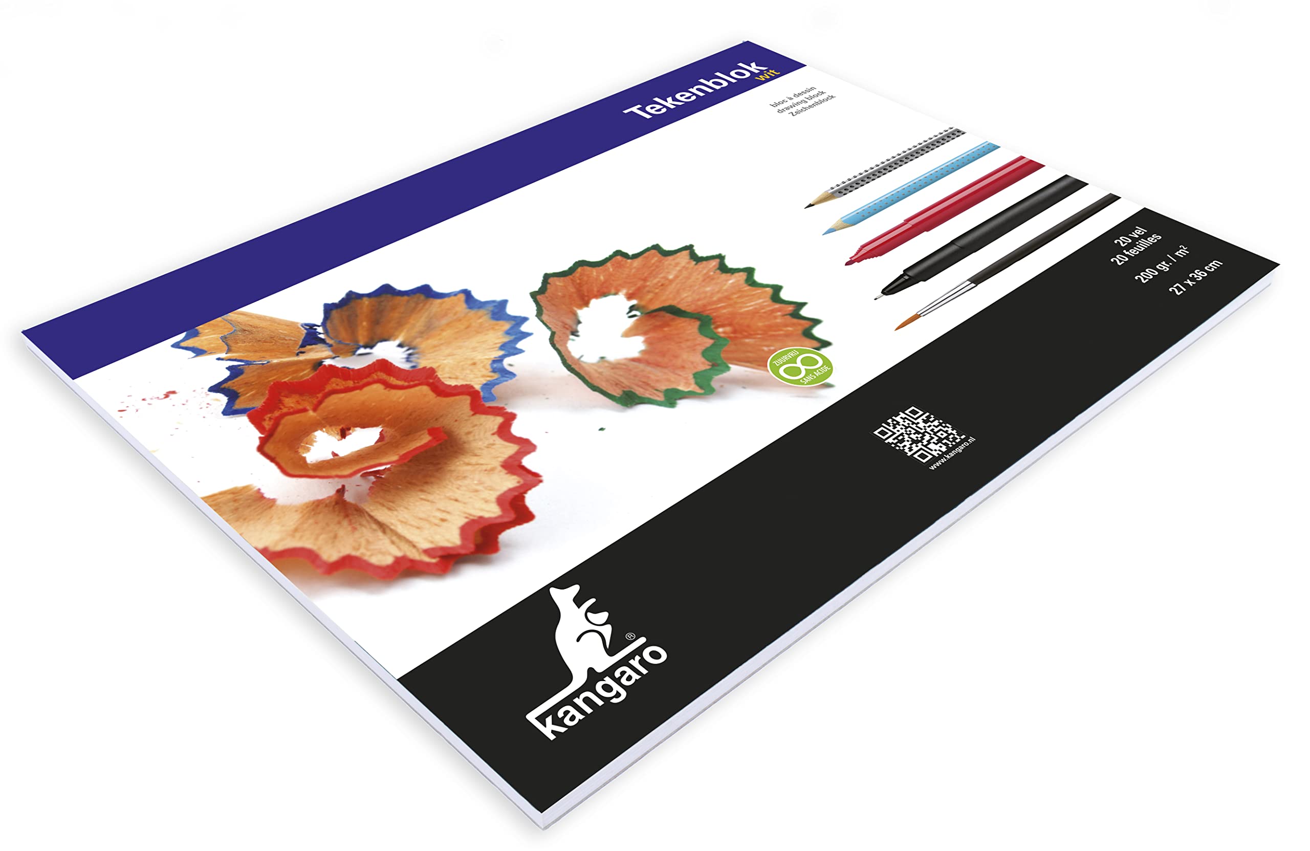 Kangaro Drawing Pad 270 x 360 mm 200 g 20 Sheets