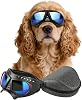 NAMSAN Dog Goggles Eye Protection Dog Sunglasses Anti-UV Goggles Windproof Puppy Goggles with Adjustable Flexible Straps for Small/Medium Dogs (Blue)