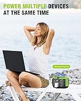 Vista 3 de Generador solar portátil de 155 Wh, estación de energía con panel solar de 40 W incluido - Generador de energía solar de respaldo de 200 W