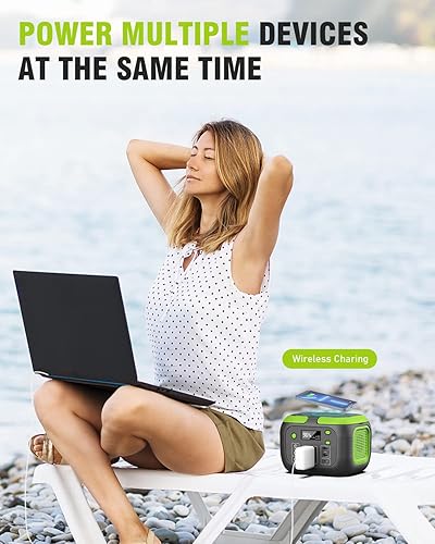 Miniatura 3 de Estación de energía portátil de 200 W con panel solar plegable de 100 W, conjunto de generador solar de 155 WH para exteriores, camping, hogar,