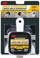 3M High Strength Large Hole Repair Kit for Drywall Up to 5" - Fiber Compound, Flex Plate, Knife, Sponge - No Shrink Crack Free