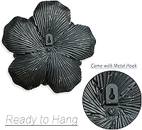 Vista 5 de Decoración artística de pared de flores de metal, escultura floral moderna y rústica de 9 pulgadas, hierro envejecido para colgar en la pared