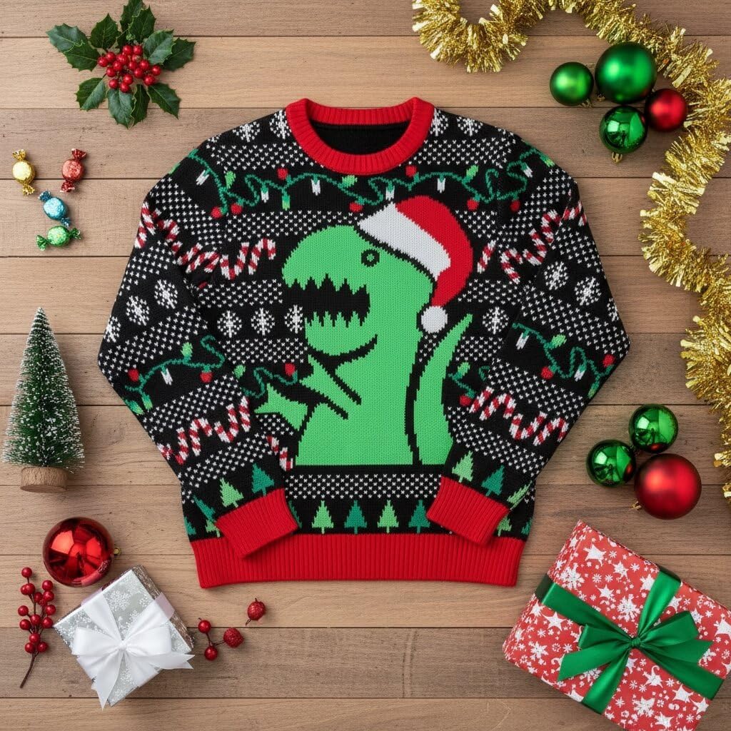 Santa Sports Ugly Christmas Sweater for Men Basketball Hockey Golf Funny Holiday Knit Pullover Festive Winter Style - Image 7