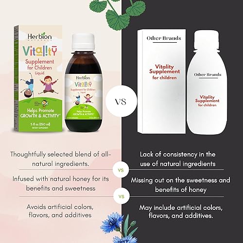 Miniatura 4 de HERBION Naturals Vitality Suplemento para niños, promueve el crecimiento y el apetito, alivia la fatiga, mejora el rendimiento mental y físico