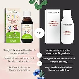 HERBION Naturals Vitality Supplement for Children, Promotes Growth and Appetite, Relieves Fatigue, Improves Mental & Physical Performance, for Kids 1 Year & Above (Pack of 24)