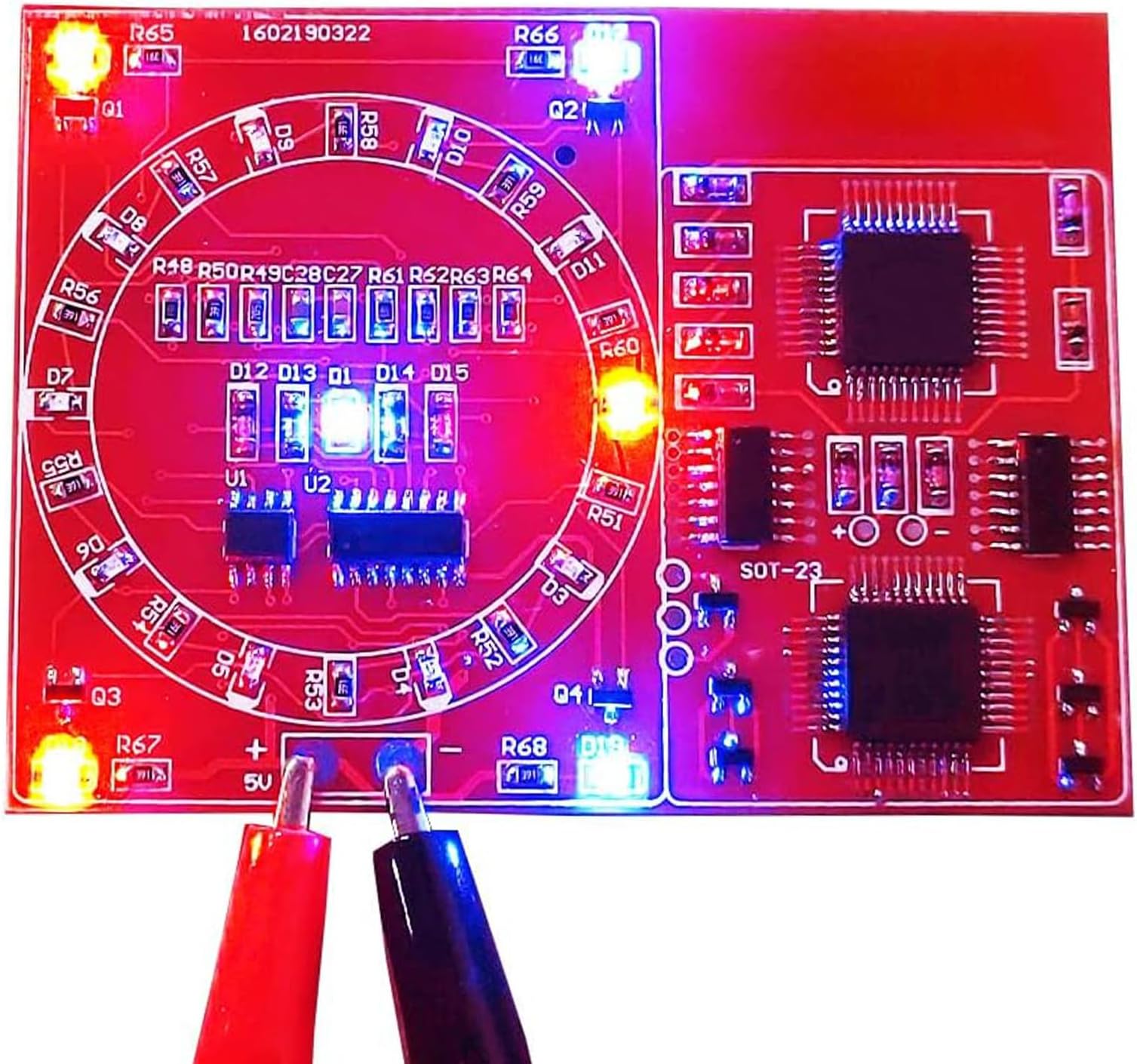 Gikfun DIY SMD SMT Welding Practice Soldering Skill Training Board NE555 CD4017 Water Flowing Led DIY Kit EK1885