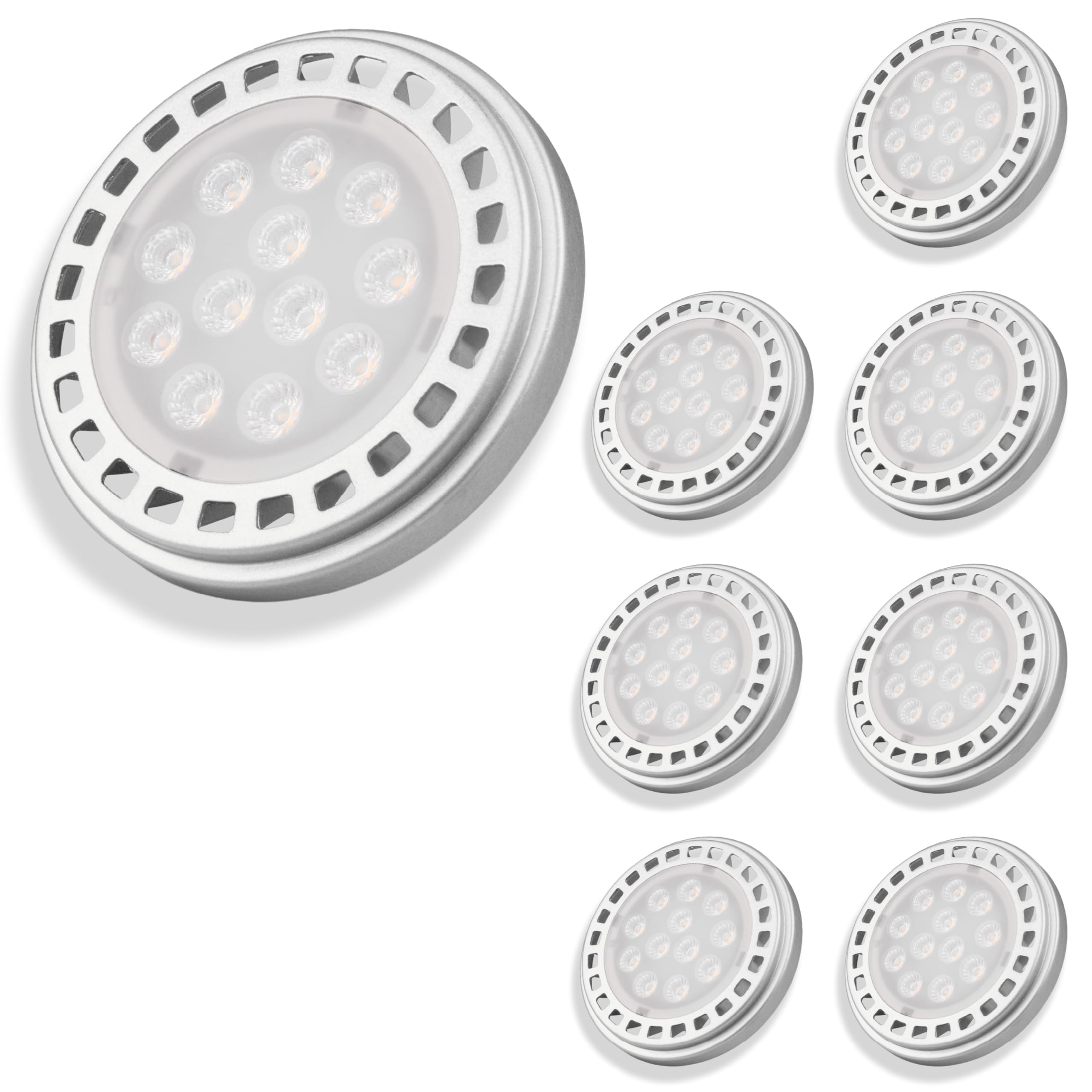 INNOVATE Focos LED interior techo Regulable [ES111 QRB111 GU10 12W 60°] Bombilla LED GU10 regulable equivalente 100 W I Ojos de buey oficina baño dormitorio I Iluminacion interior Luz ambiente (8) | QRB11 QRB111 - Foco led (60°, 100 W, para interiores)