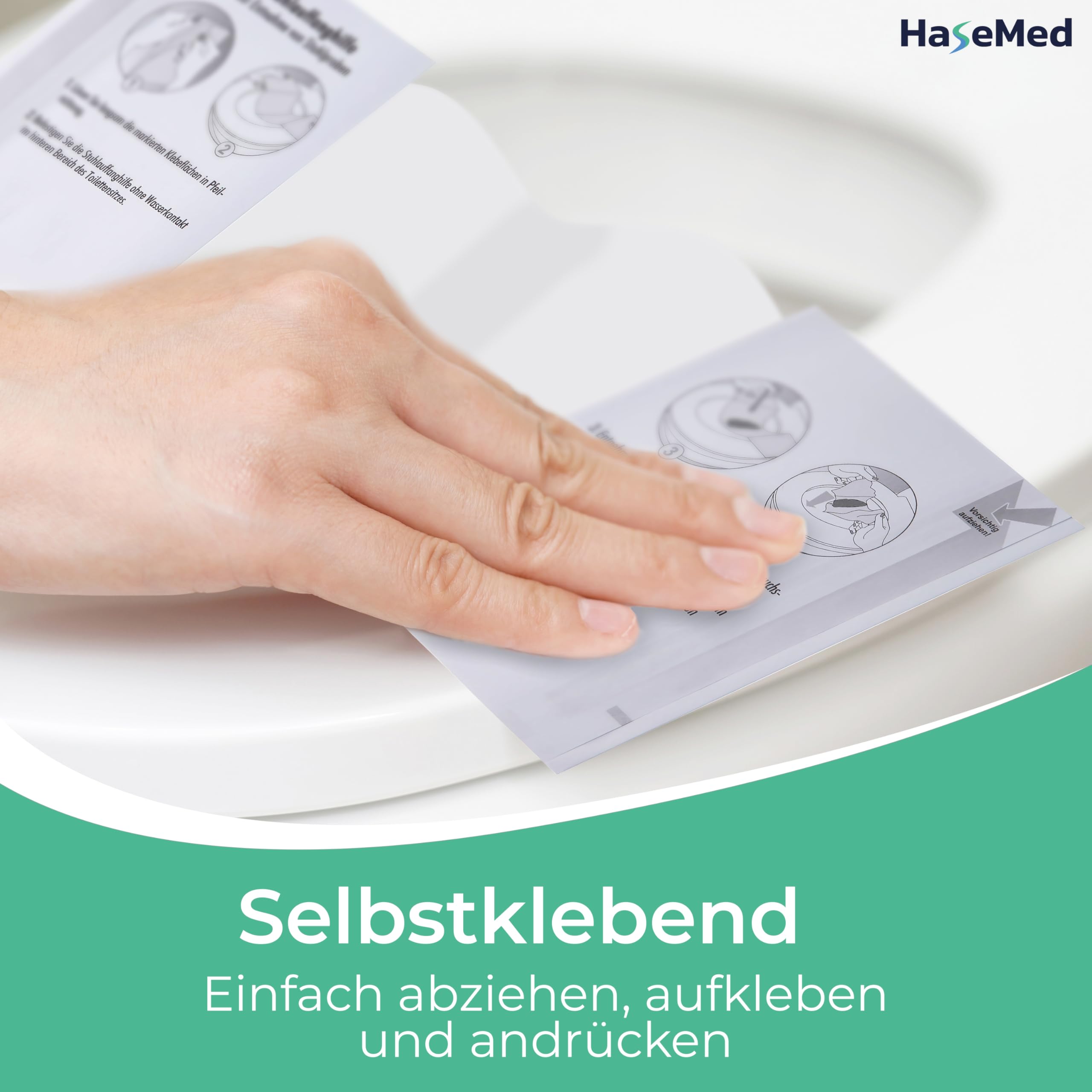 HaseMed - Juego de 50 recolectores de sillas desechables con pestañas adhesivas para inodoro, muestras higiénicas y limpias, biodegradables y solubles en agua para laboratorio, práctica y hogar