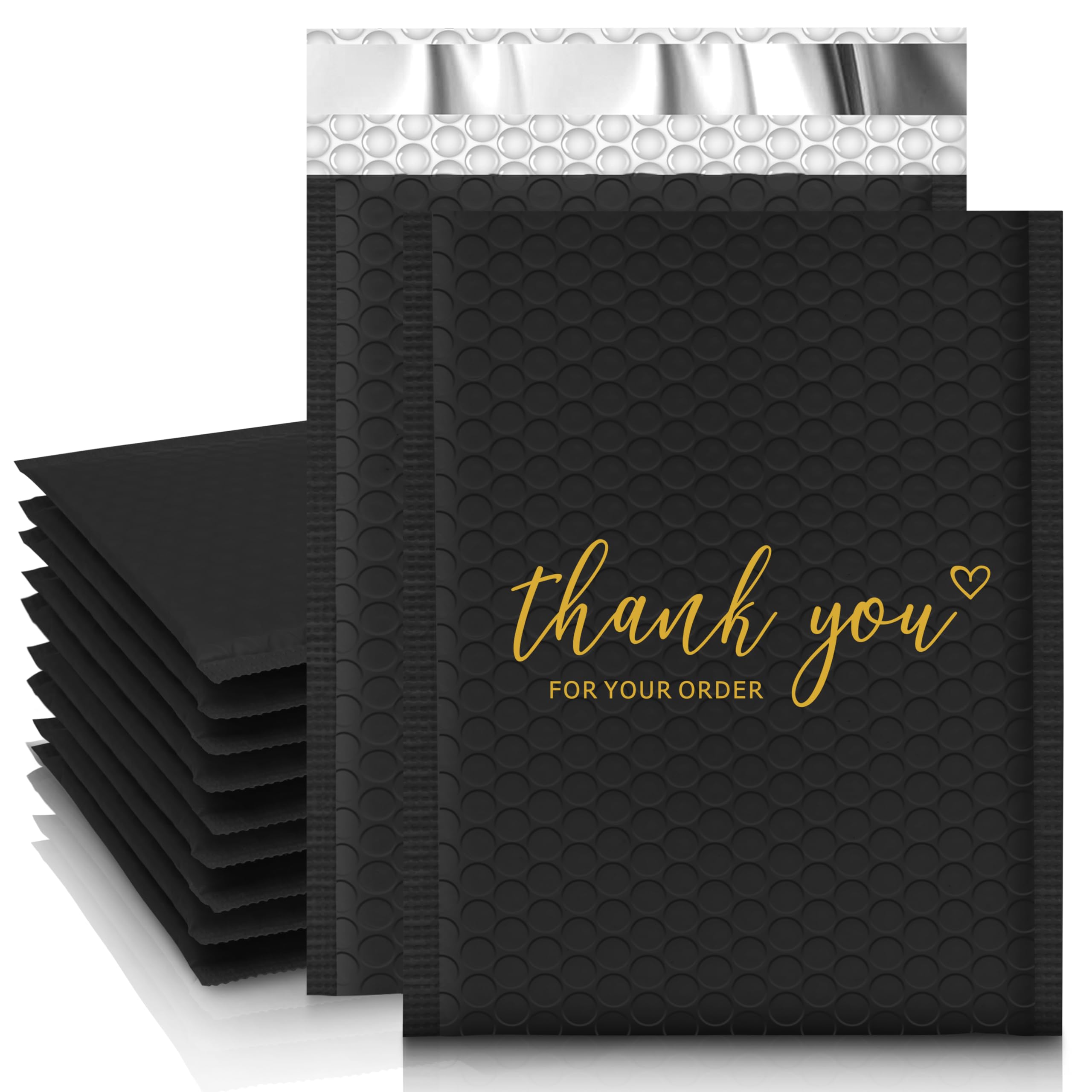 JinRuiKJ Thank You Bubble Mailers 8.5x12" 25 Pack, Padded Envelopes, Strong Adhesion Padded Mailers, Cushioning Padded Shipping Envelopes for Jewelry,