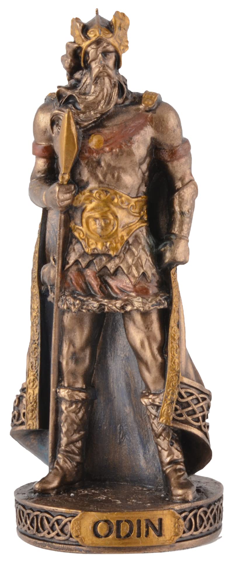 Miniature Odin German God Ornament Hand Painted Bronze Colour by Veronese