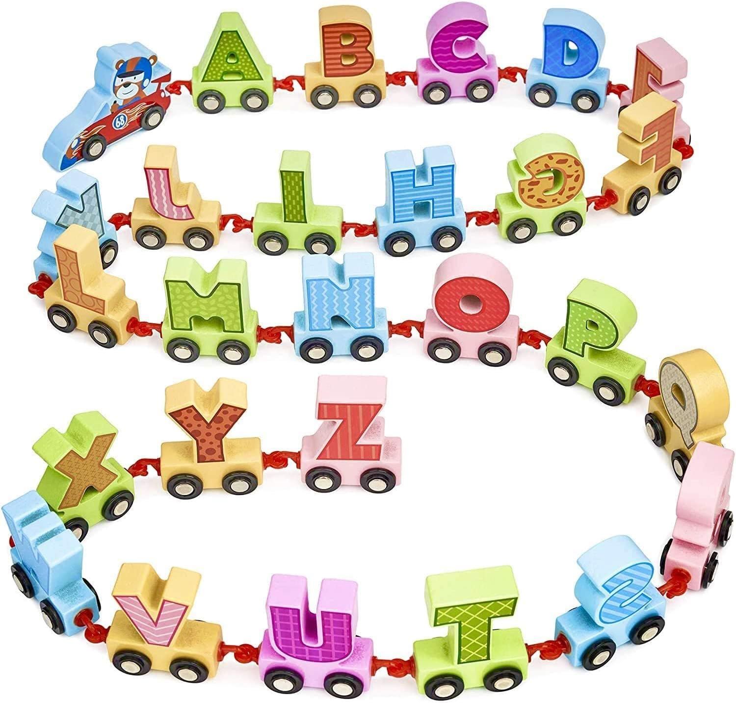 BrainGigglesWooden Alphabet Train Early Educational Toys For Toddlers (Alphabet Train)