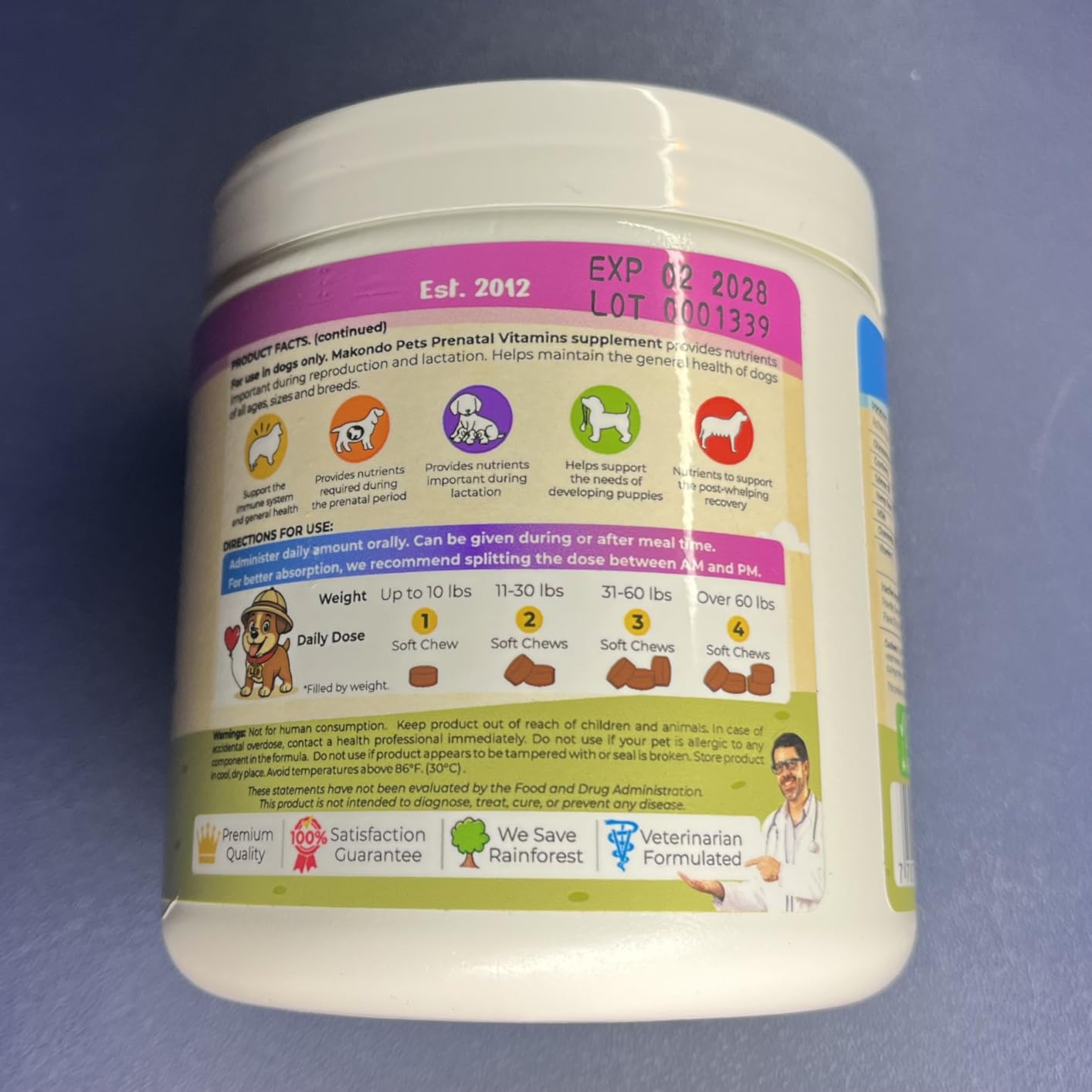 Dog Prenatal Vitamins - 120 Soft Chews