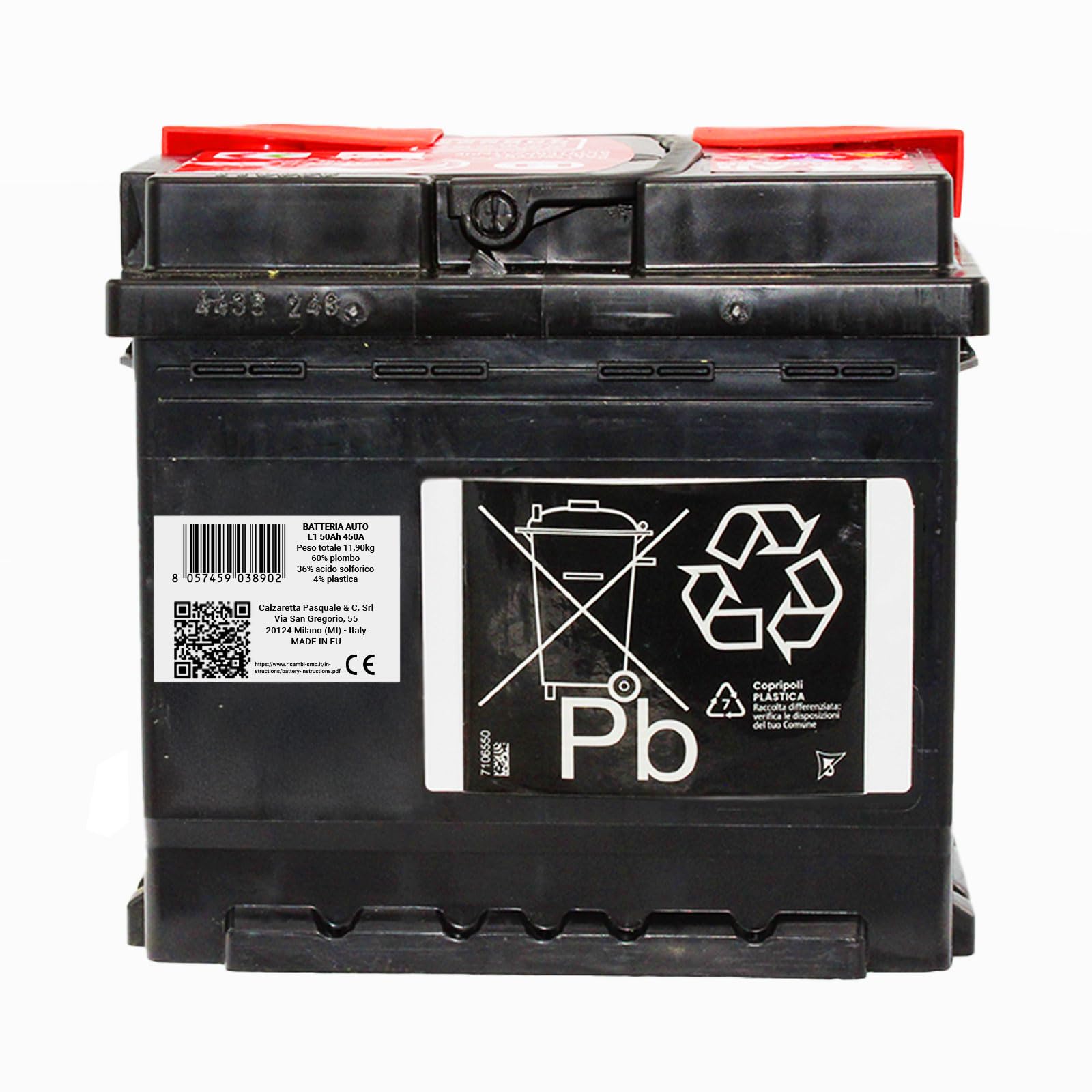 SMC Autobatterie Speed L150-12V 50Ah 450A/EN - Starter 30% mehr Leistung