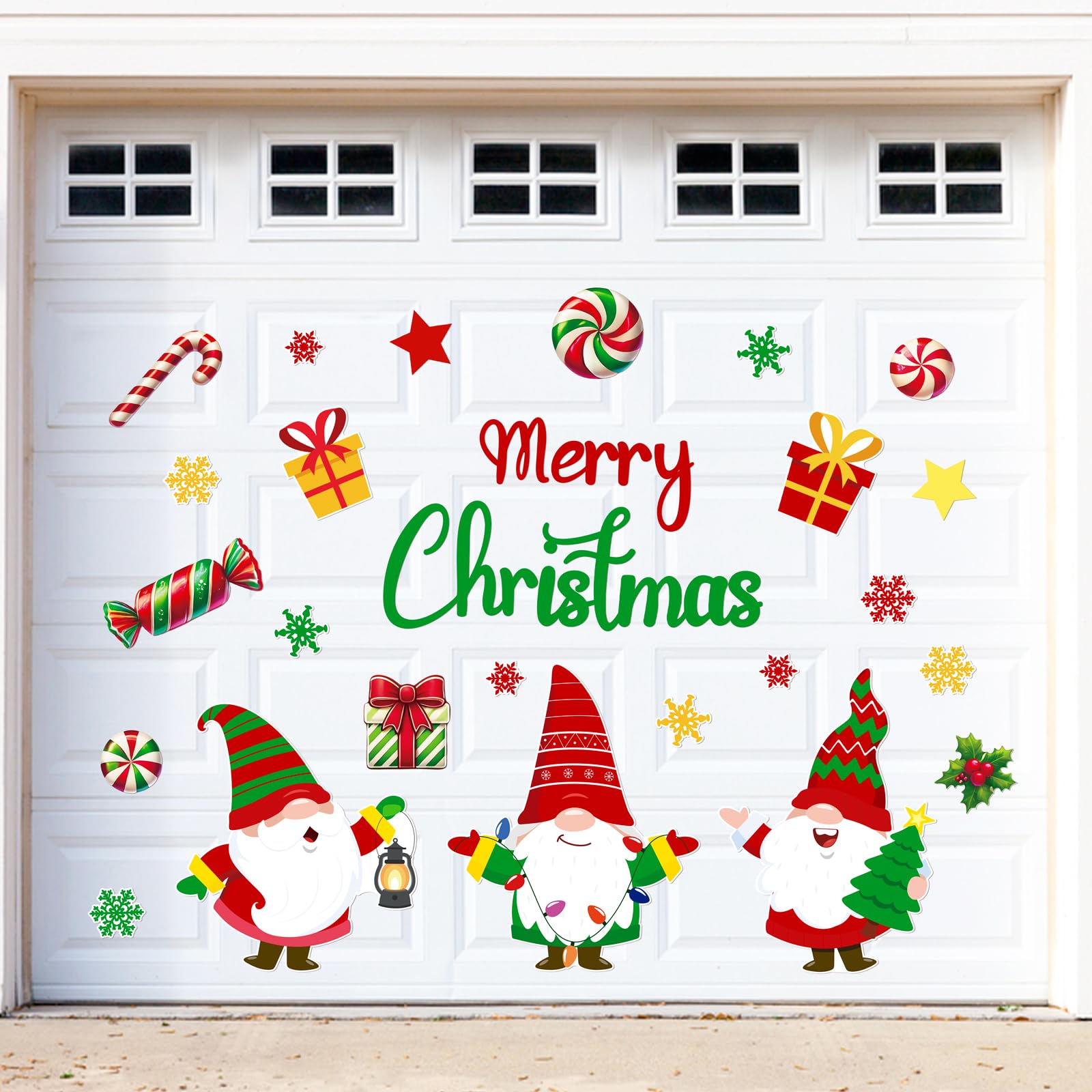 90shine Christmas Garage Door Decorations Magnets, Gnome