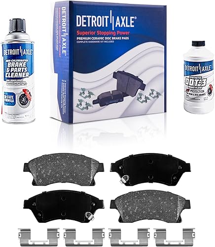 Miniatura 47 de Detroit Axle - Pastillas de Freno Delantero para Chevrolet Captiva Sport Equinox Pontiac Torrent Saturn Vue Suzuki XL-7, Pastillas de Freno Cerámica