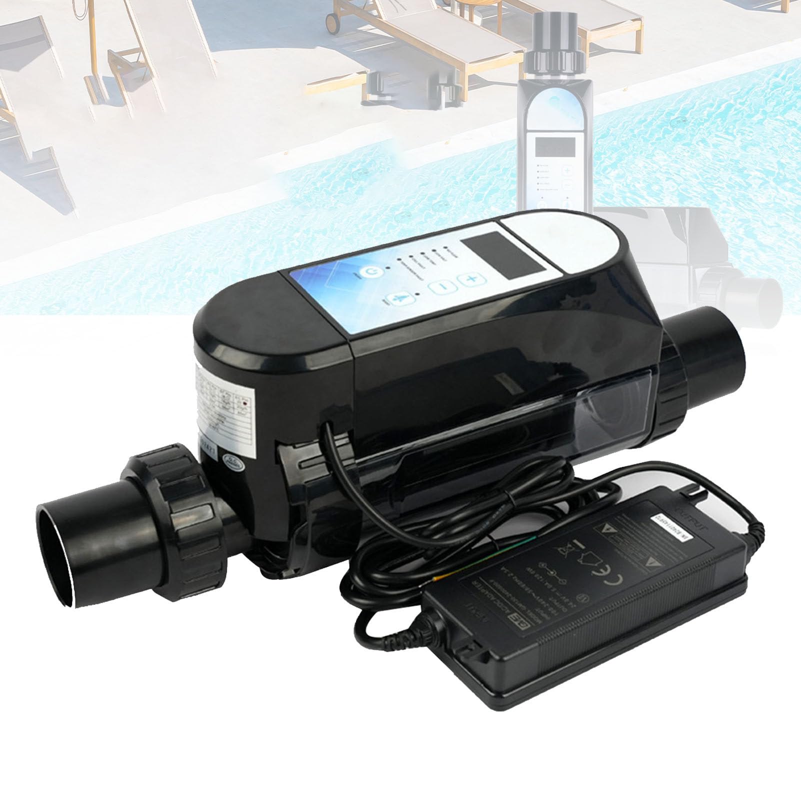 EUMTYDM Salt Water Pool Chlorinator System, Electrolytic Saltwater Chlorine Generator with Smart APP Control, Easy to Install, Large Gram 8g/h (8g/H)
