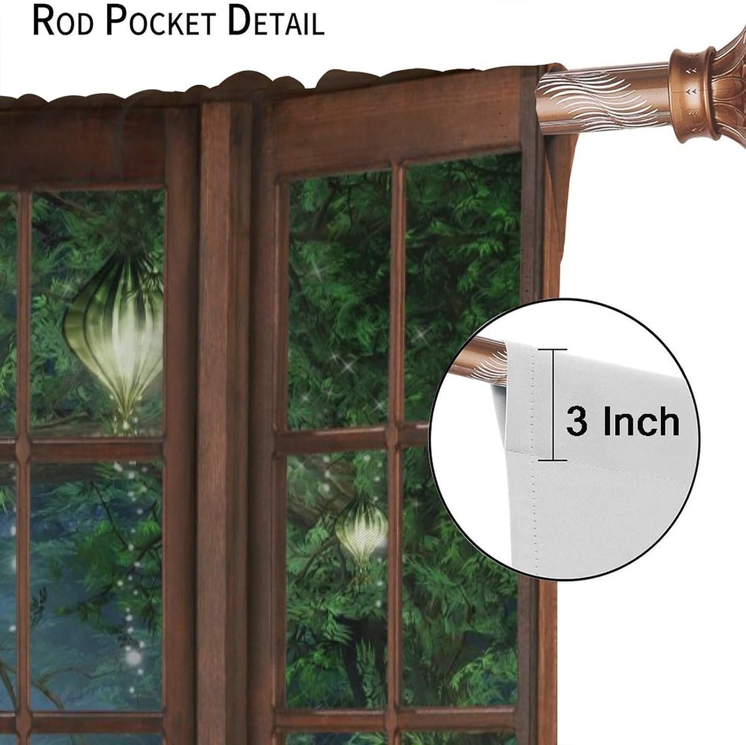 Enchanted Forest Landscape Curtains Fantasy Green Jungle Mushroom Magic Plant Night Scene Curtain with Rod Pocket for Room Home Decor Drapes Window Treatments 2 Panels Set 42x54 Inch