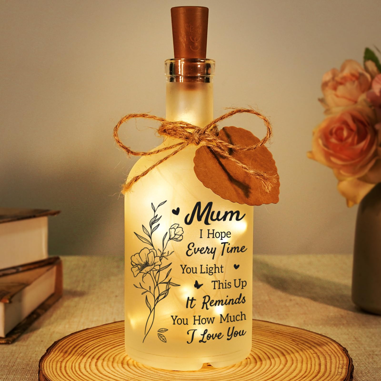 Sayregifty Gifts for Mum, Mum Gift - LED Bottle Decorative Light Mum Birthday Gift, Prefect Birthday, Mother's Day, Christmas Presents for Mum Mother Mummy — image 1