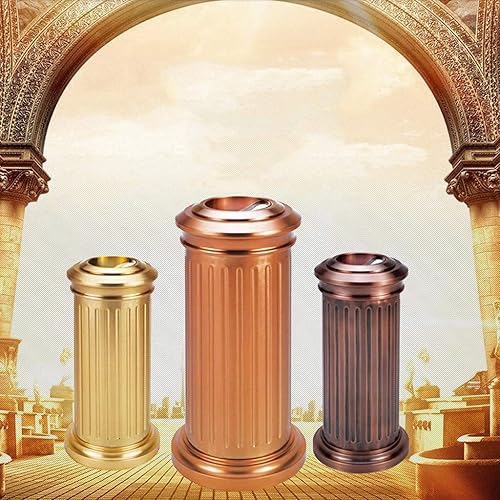 Miniatura 6 de TISTIK Bote de basura creativo retro cubo de basura redondo al aire libre 12.598 * 28.346 in europeo romana columna cenicero para el vestíbulo del