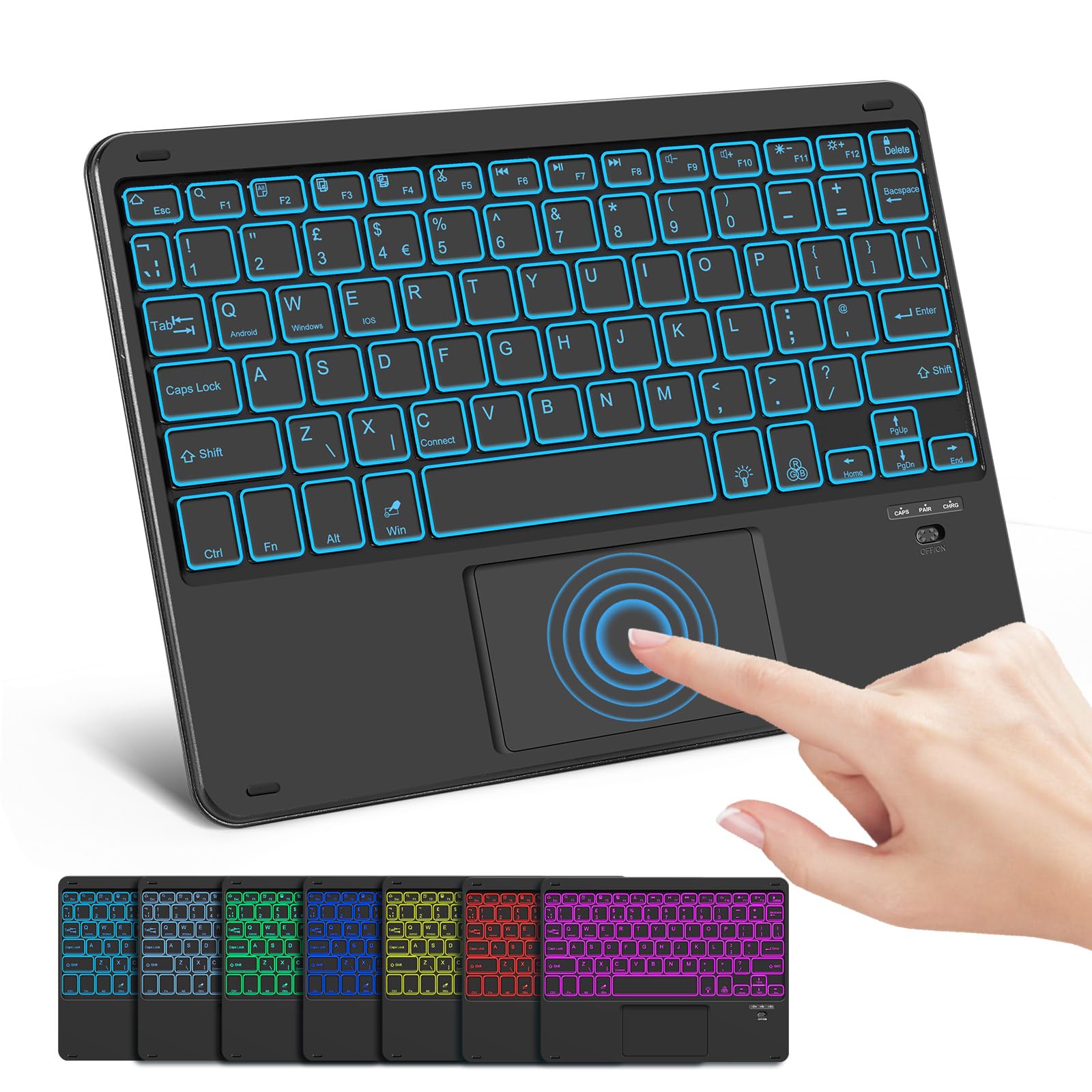 Teclado inalámbrico universal compacto para solucionar la escritura lenta en tabletas 8