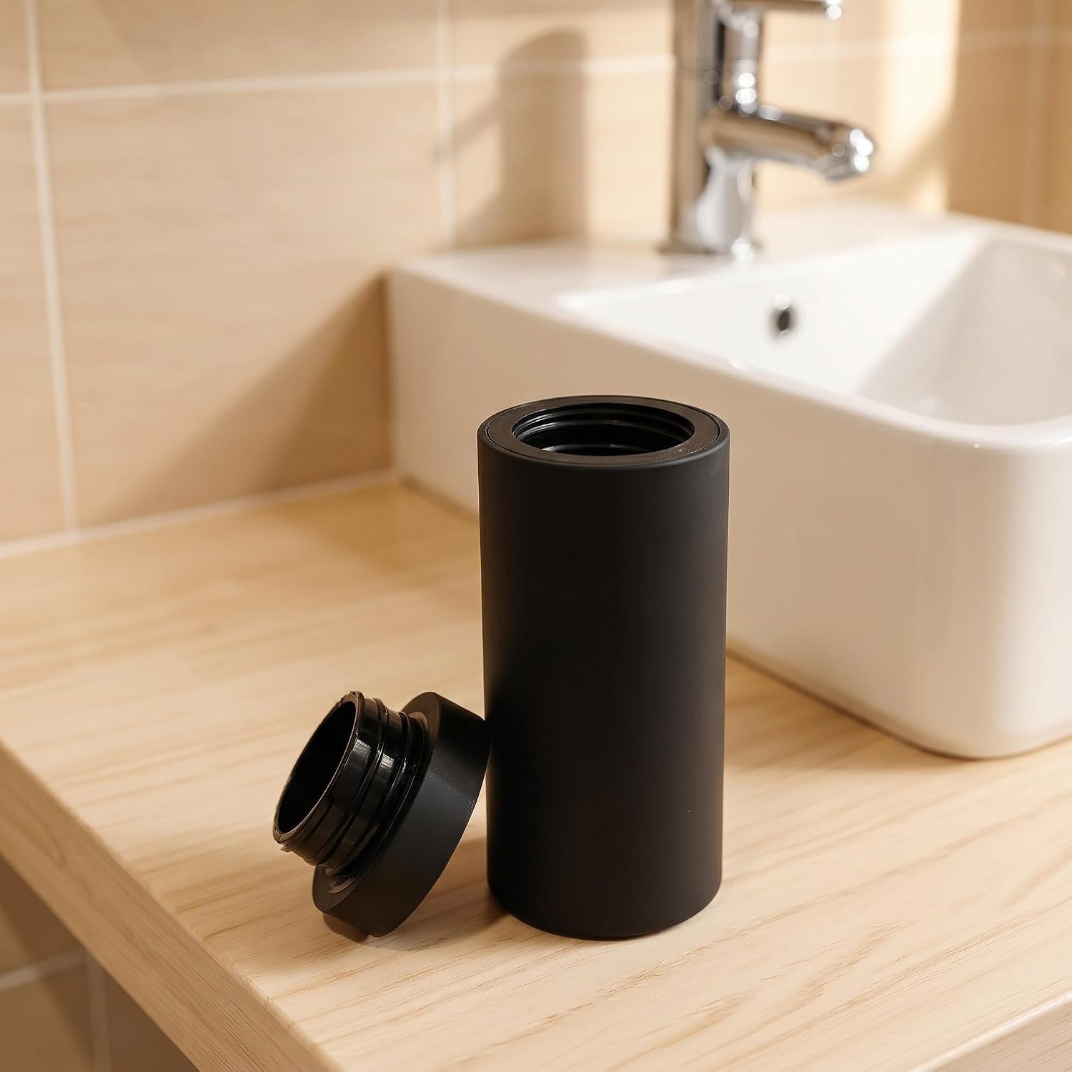 Dish Soap Dispenser Silicone Squeeze Bottle for Kitchen & Bathroom Dish Soap Dispenser for Kitchen Sink（Black）